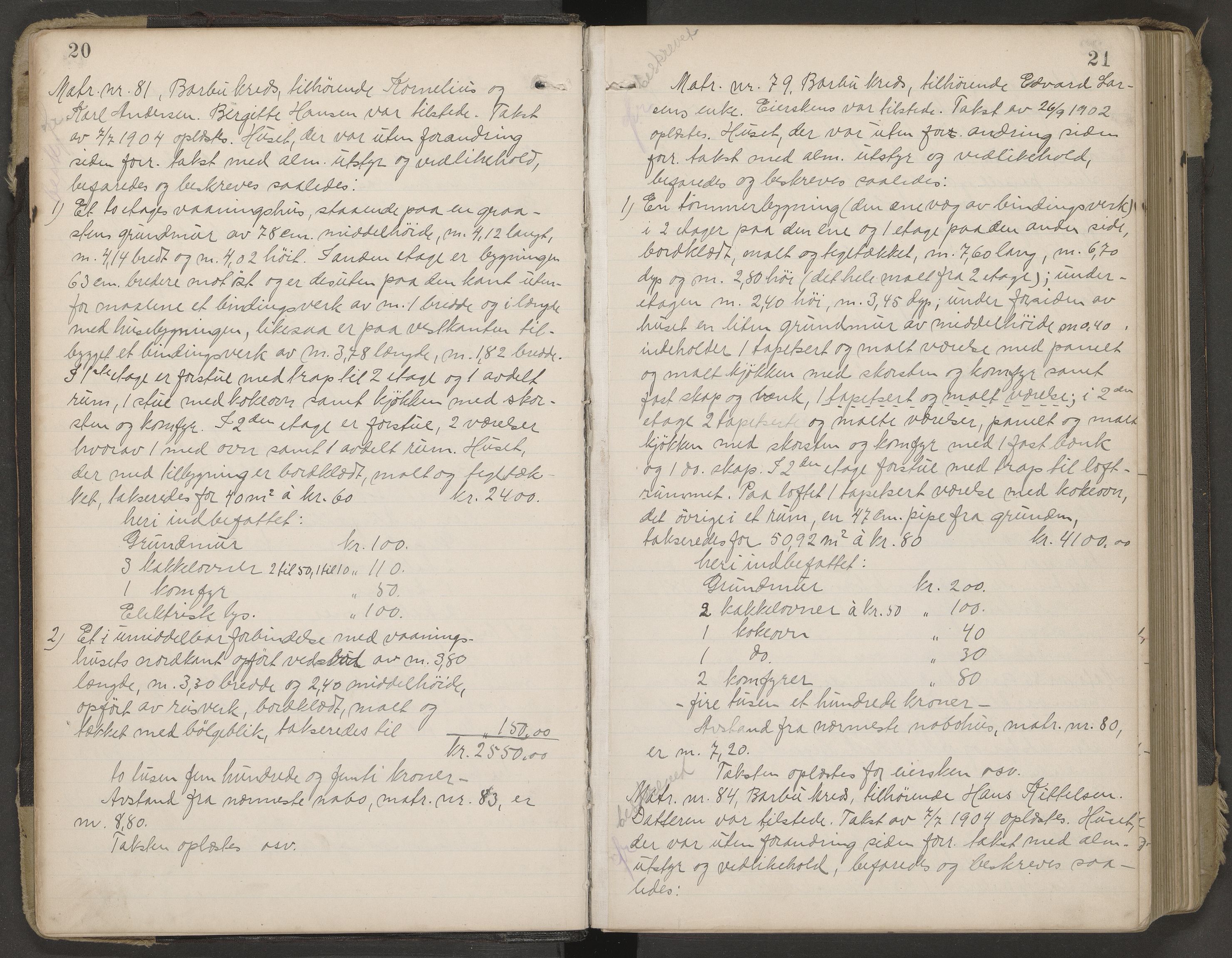 Norges Brannkasse Arendal, AV/SAK-2241-0002/F/Fa/L0029: Branntakstprotokoll nr. 27 med matrikkelnummerregister, 1916-1918