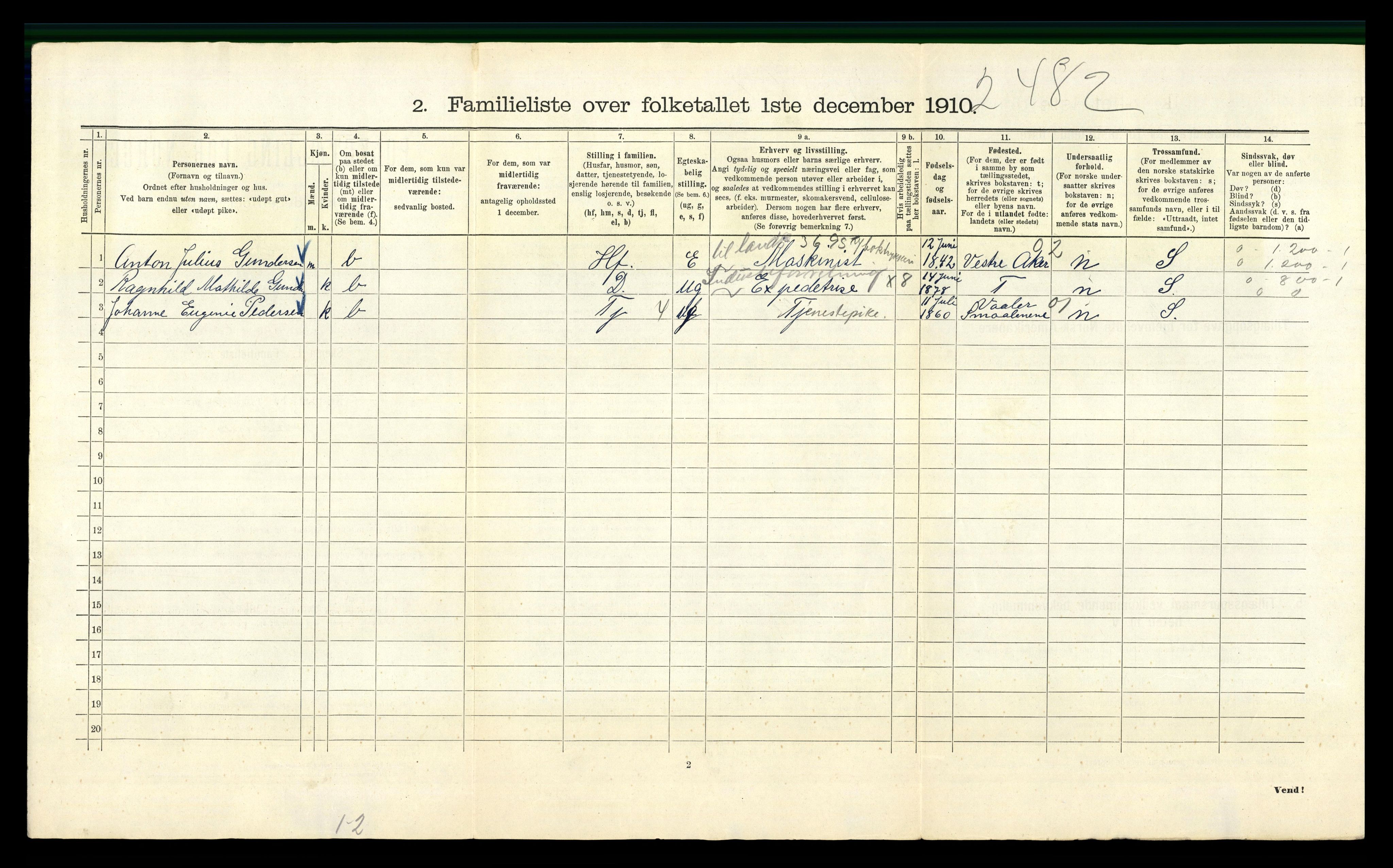 RA, 1910 census for Kristiania, 1910, p. 46102