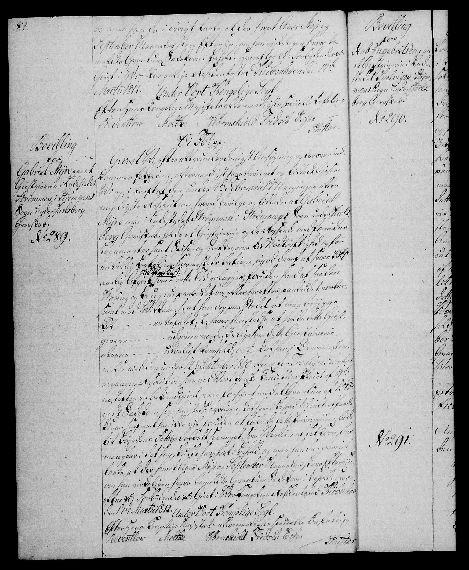 Rentekammeret, Kammerkanselliet, RA/EA-3111/G/Gg/Gga/L0020: Norsk ekspedisjonsprotokoll med register (merket RK 53.20), 1811-1814, p. 182