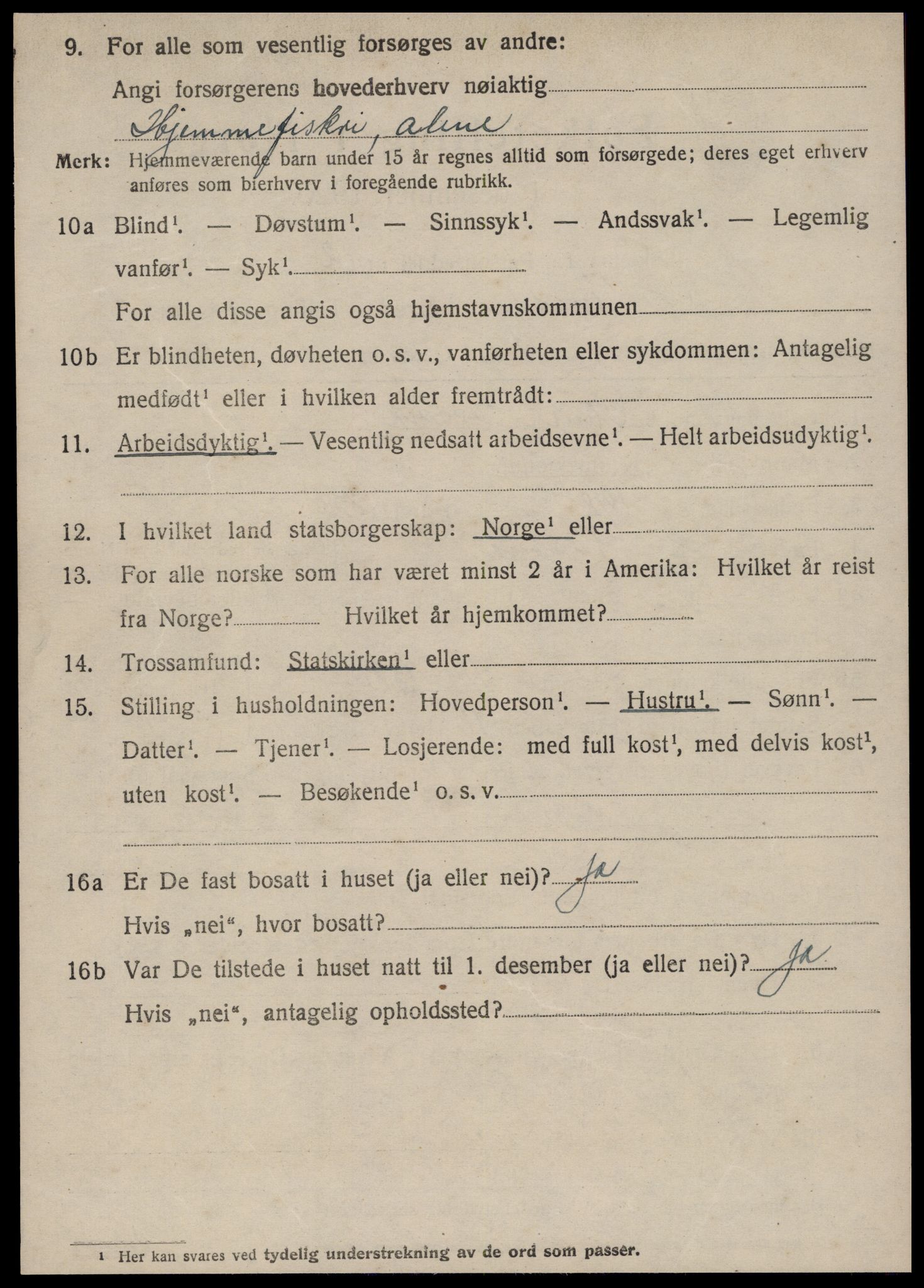 SAT, 1920 census for Tustna, 1920, p. 598