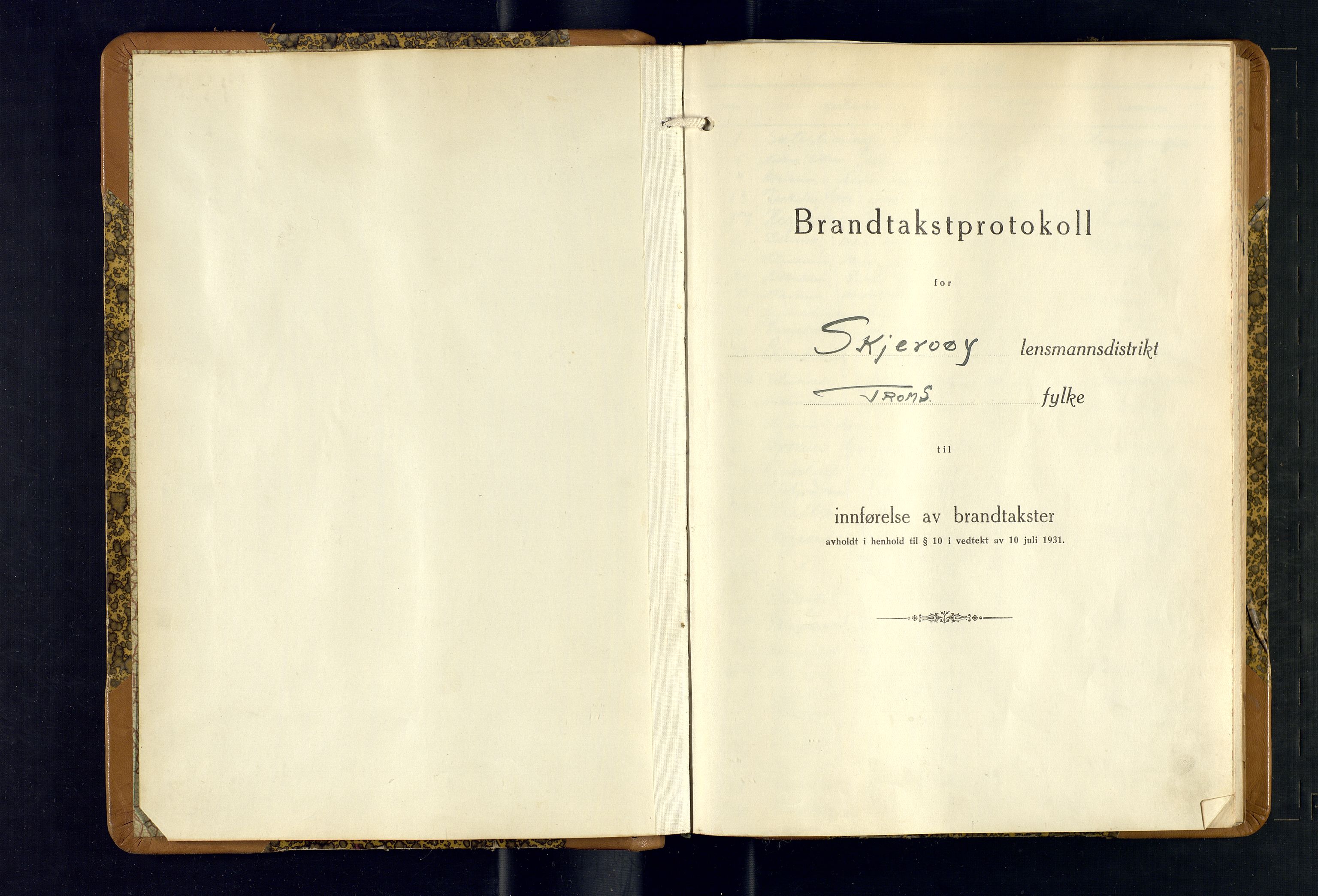 Skjervøy lensmannskontor, SATØ/SATØ-63/F/Fu/Fub/L0265: Branntakstprotokoll (S), 1934-1936