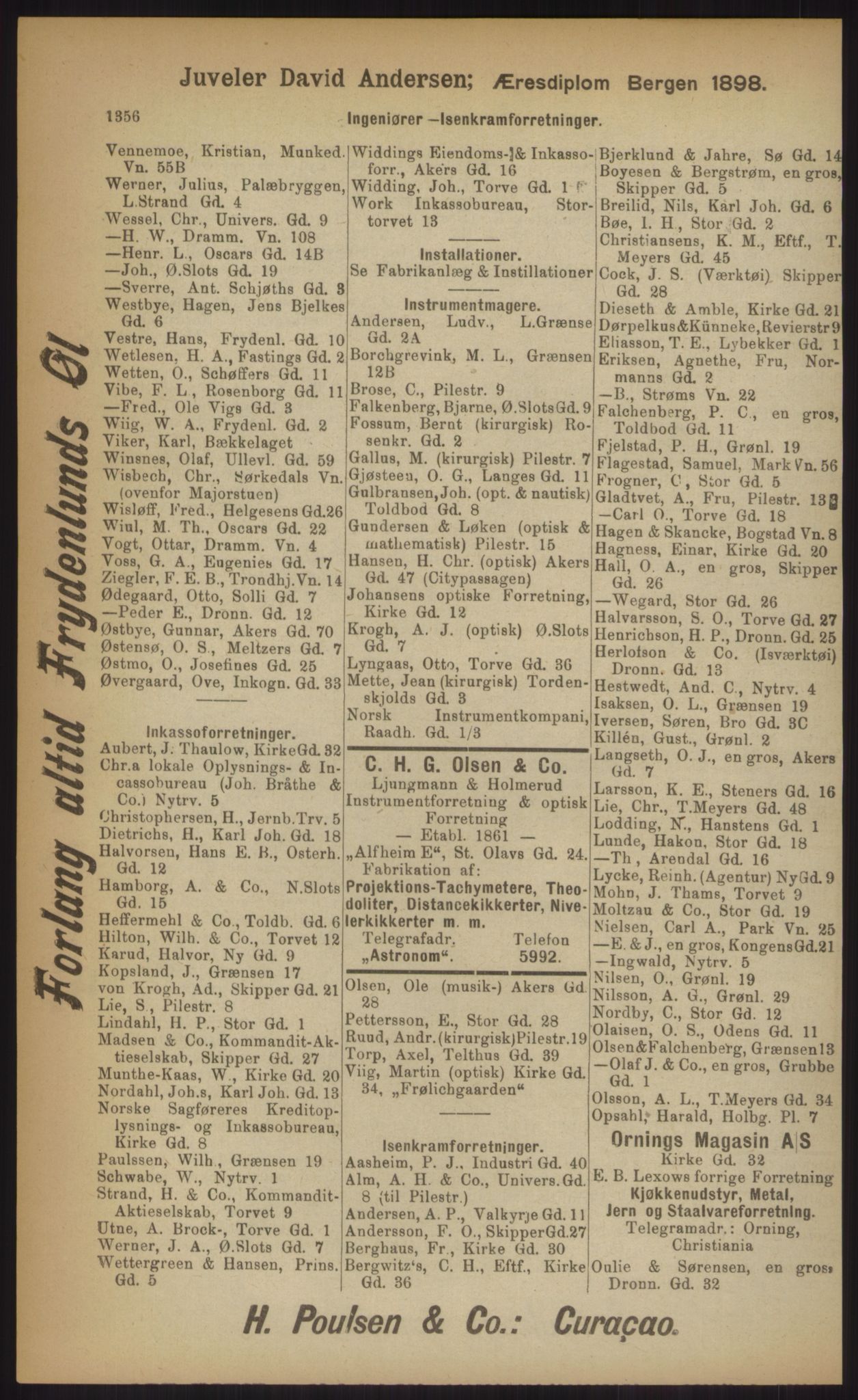 Kristiania/Oslo adressebok, PUBL/-, 1903, p. 1356