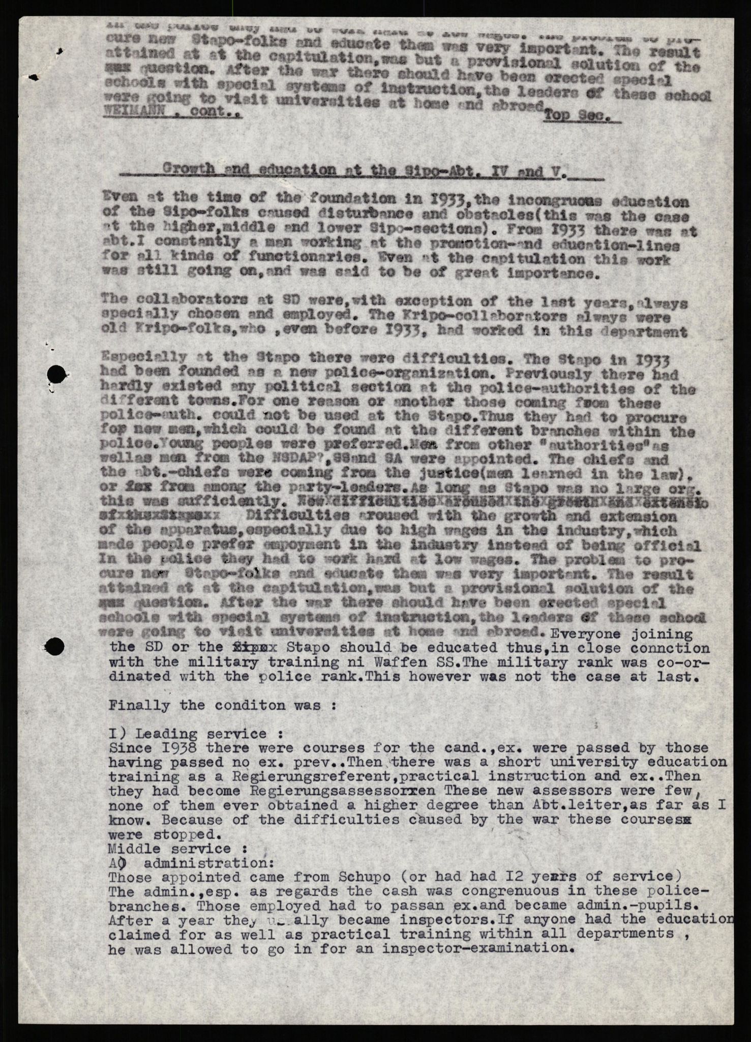 Forsvaret, Forsvarets overkommando II, RA/RAFA-3915/D/Db/L0035: CI Questionaires. Tyske okkupasjonsstyrker i Norge. Tyskere., 1945-1946, p. 191