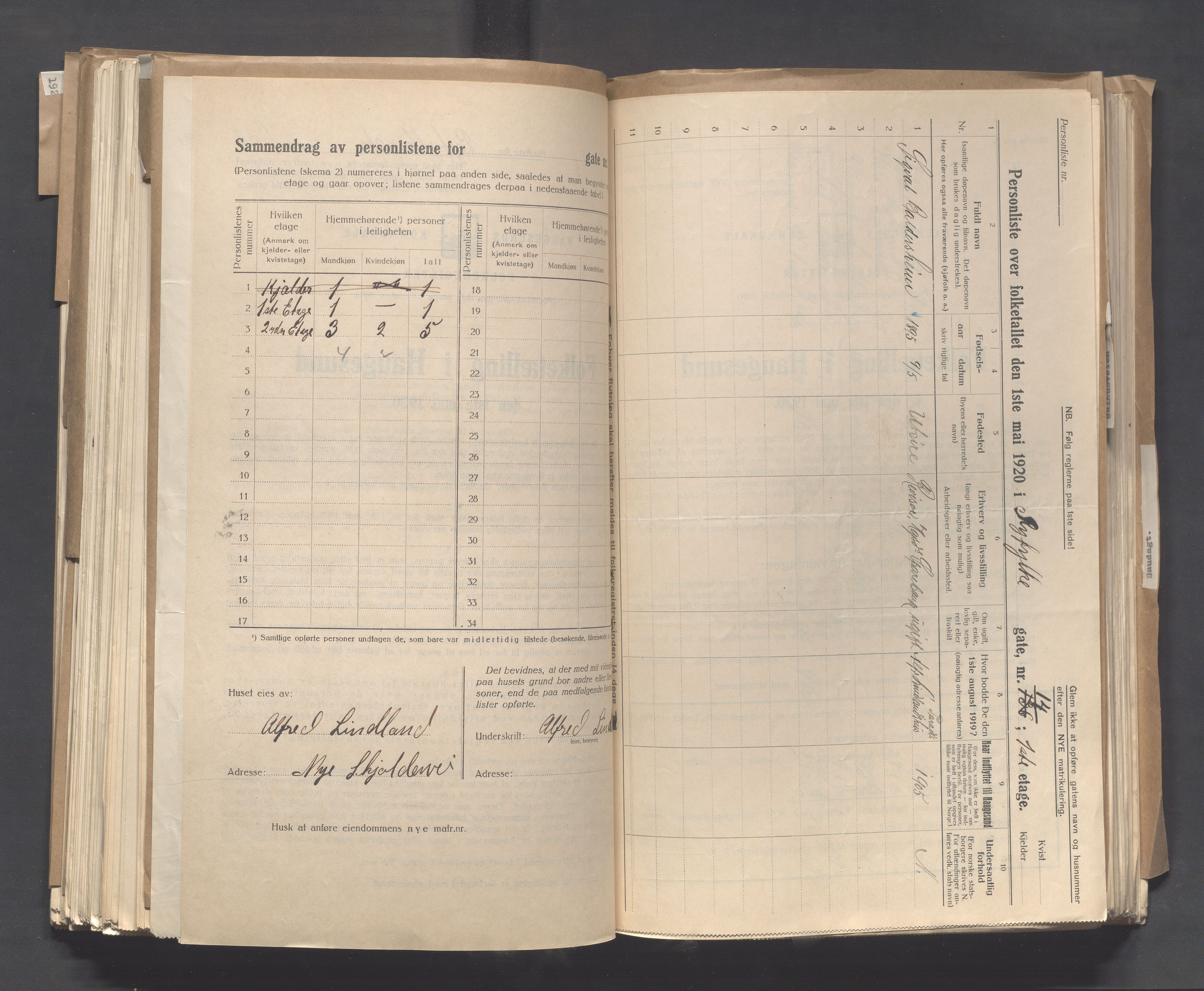 IKAR, Local census 1.5.1920 for Haugesund, 1920, p. 3235