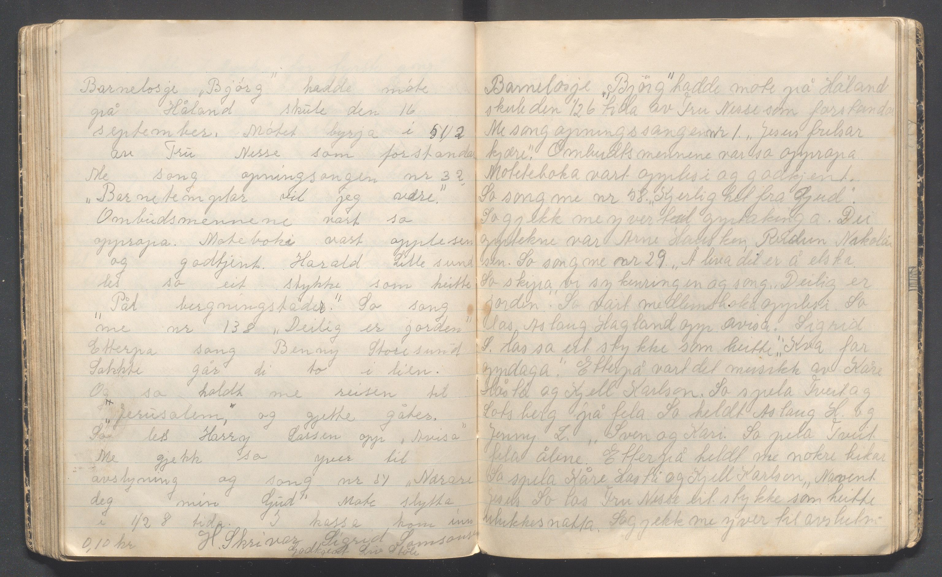 Karmøy kommune - PA 5, IOGT barnelosje «Bjørg» nr. 413 (Torvastad), IKAR/A-12/A/L0001: Møtebok for barnelosje "Bjørg" nr. 713, 1935-1946, p. 44