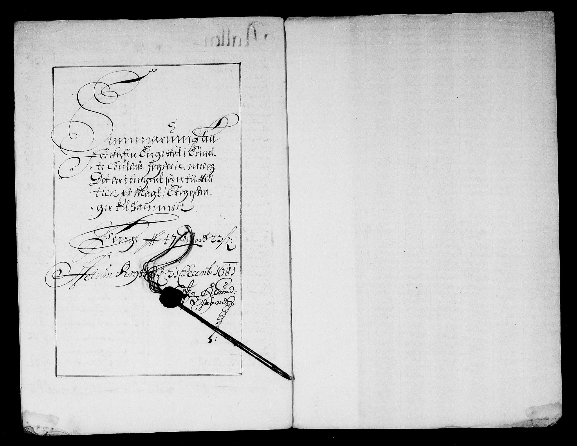 Rentekammeret inntil 1814, Reviderte regnskaper, Stiftamtstueregnskaper, Trondheim stiftamt og Nordland amt, AV/RA-EA-6044/R/Rf/L0063: Trondheim stiftamt, 1681
