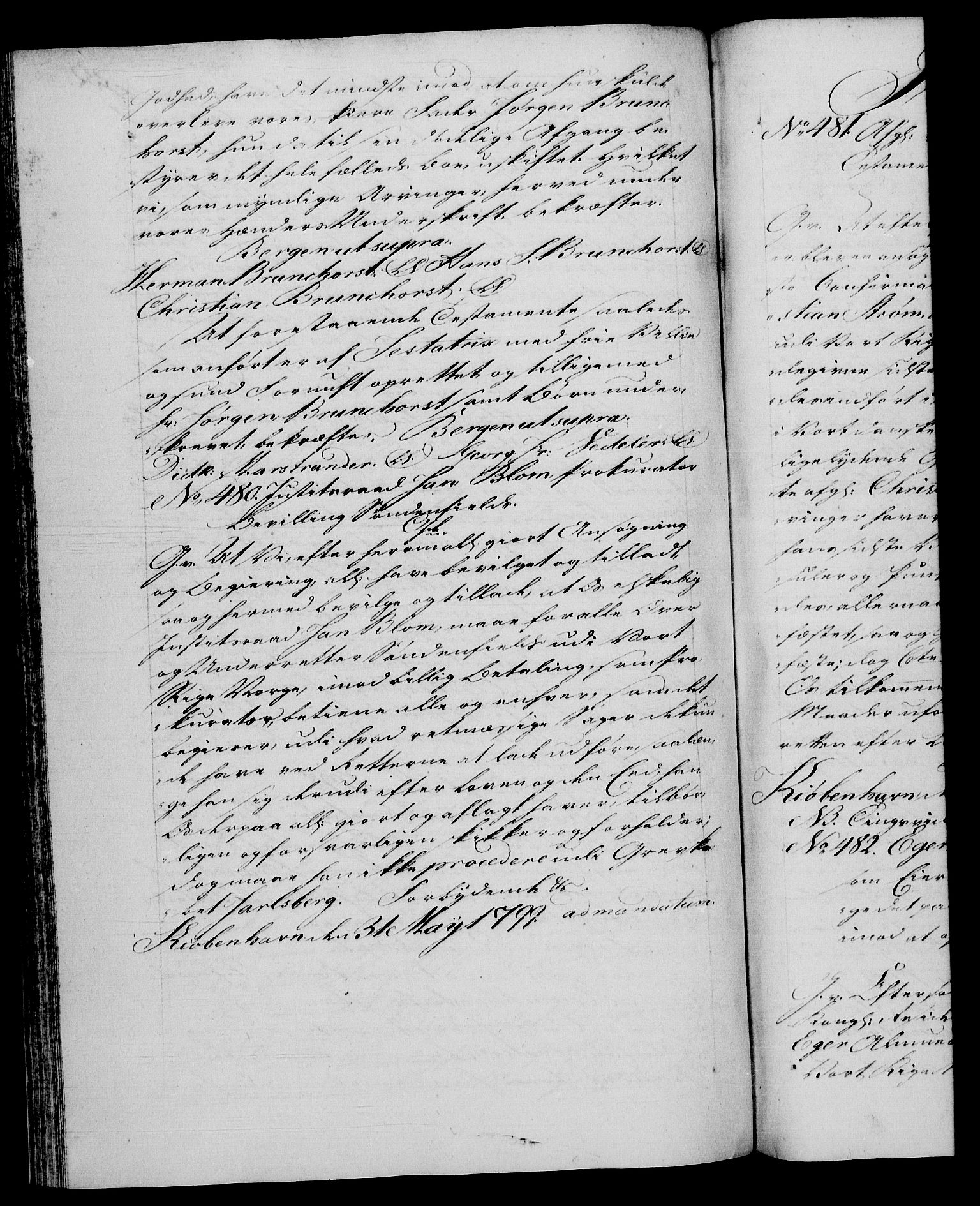 Danske Kanselli 1572-1799, AV/RA-EA-3023/F/Fc/Fca/Fcaa/L0059: Norske registre, 1799, p. 252b