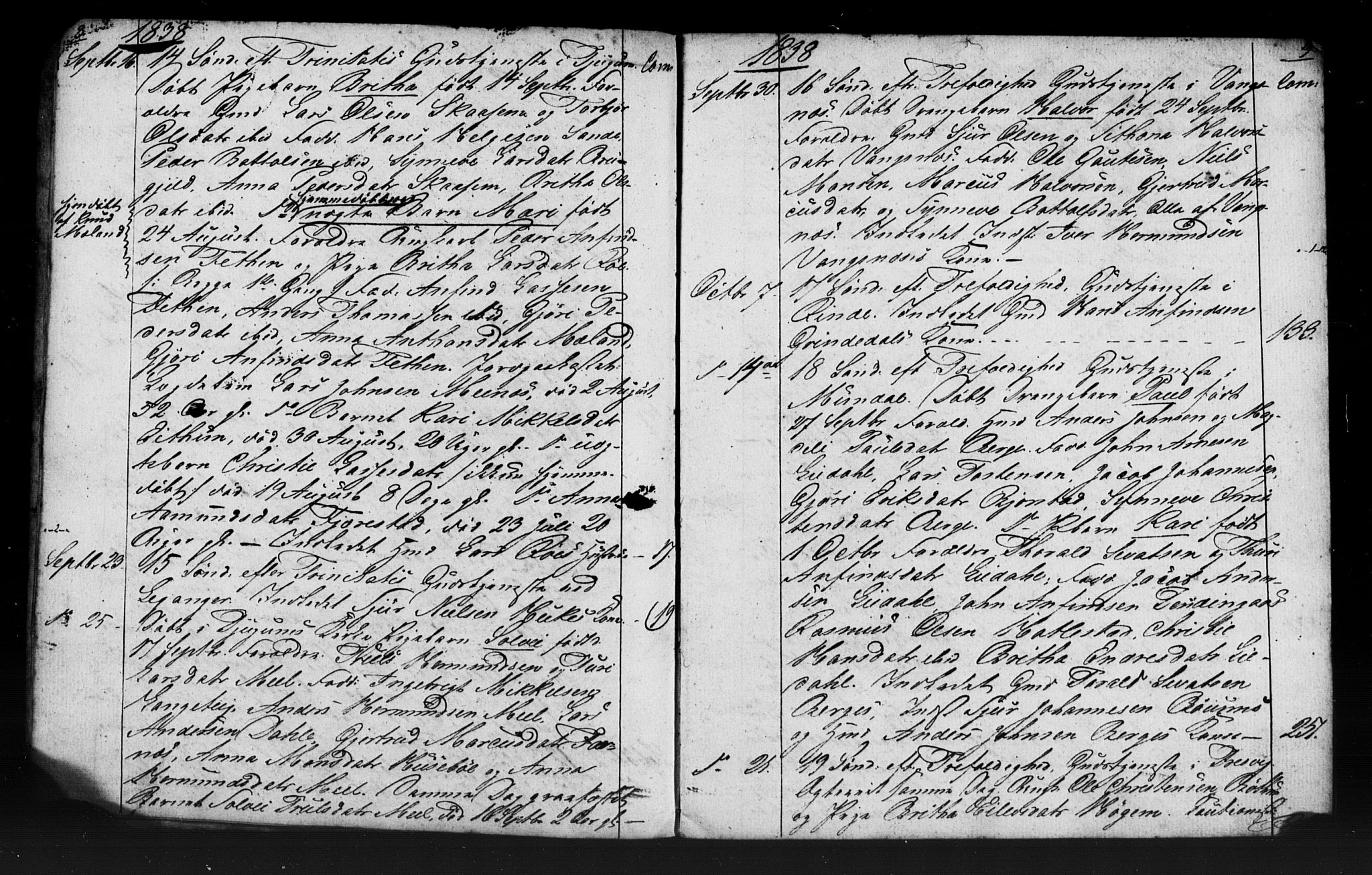 Leikanger sokneprestembete, AV/SAB-A-81001: Curate's parish register no. A 1, 1838-1839, p. 8-9