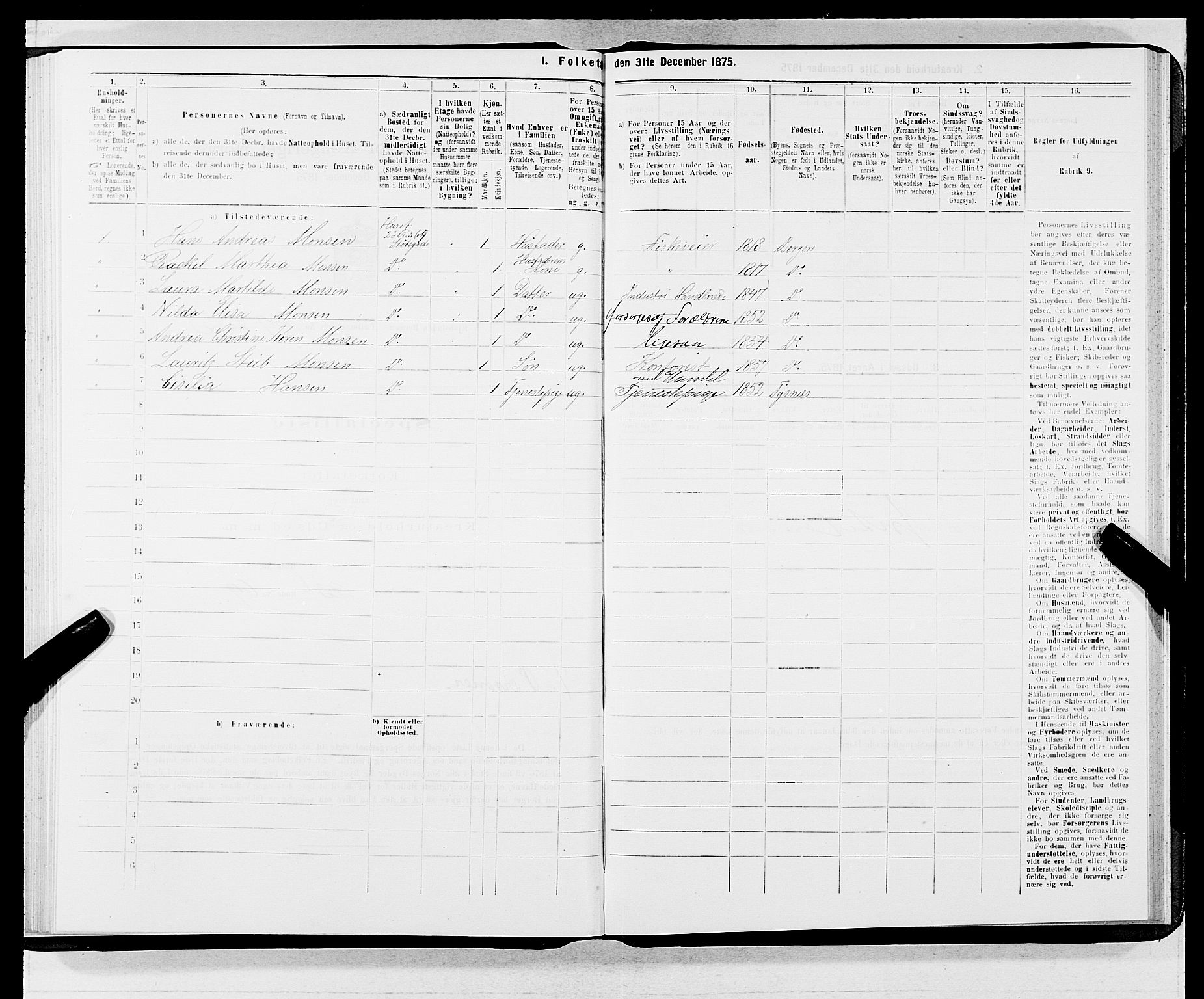 SAB, 1875 census for 1301 Bergen, 1875, p. 5337