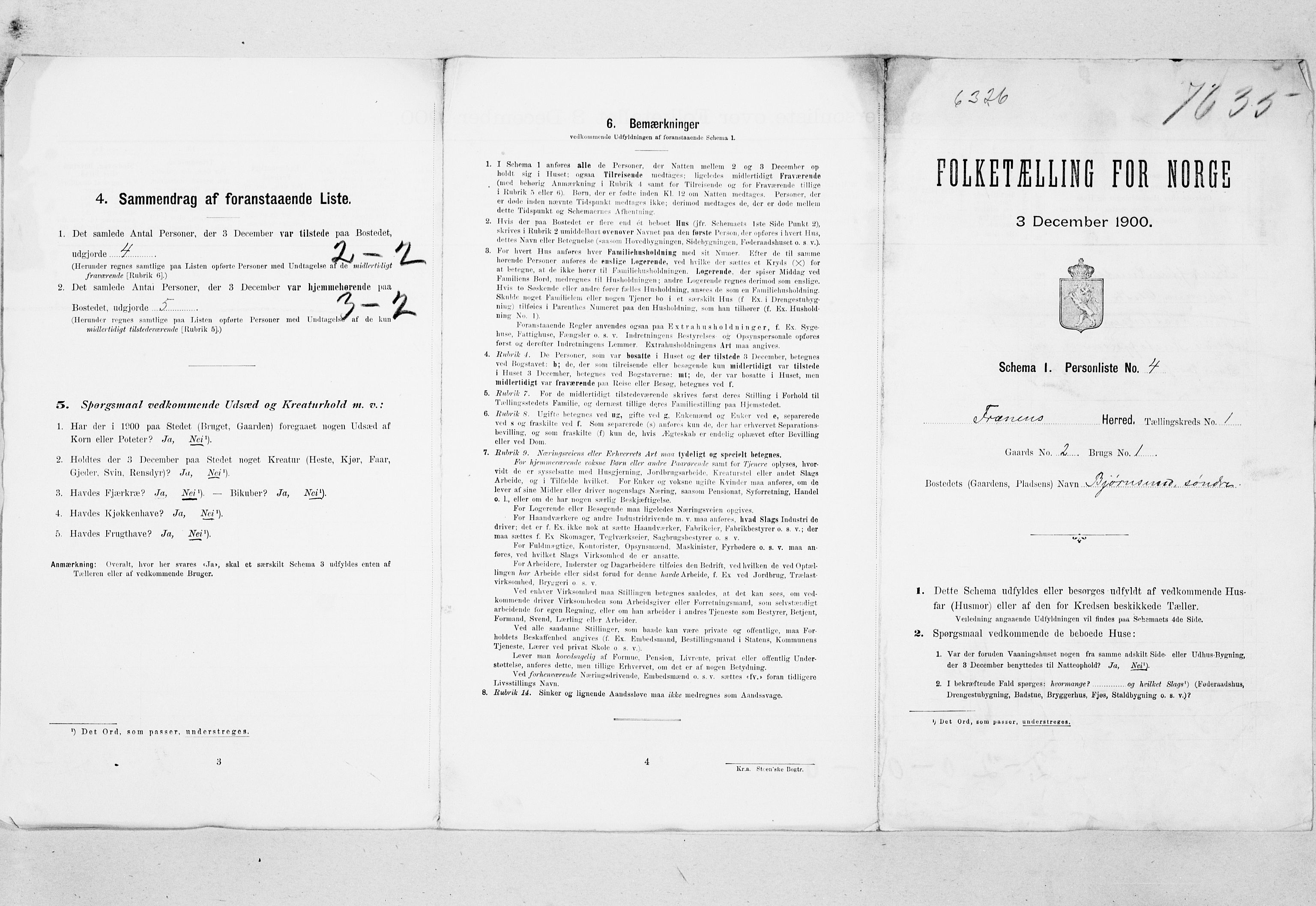 SAT, 1900 census for Fræna, 1900, p. 18