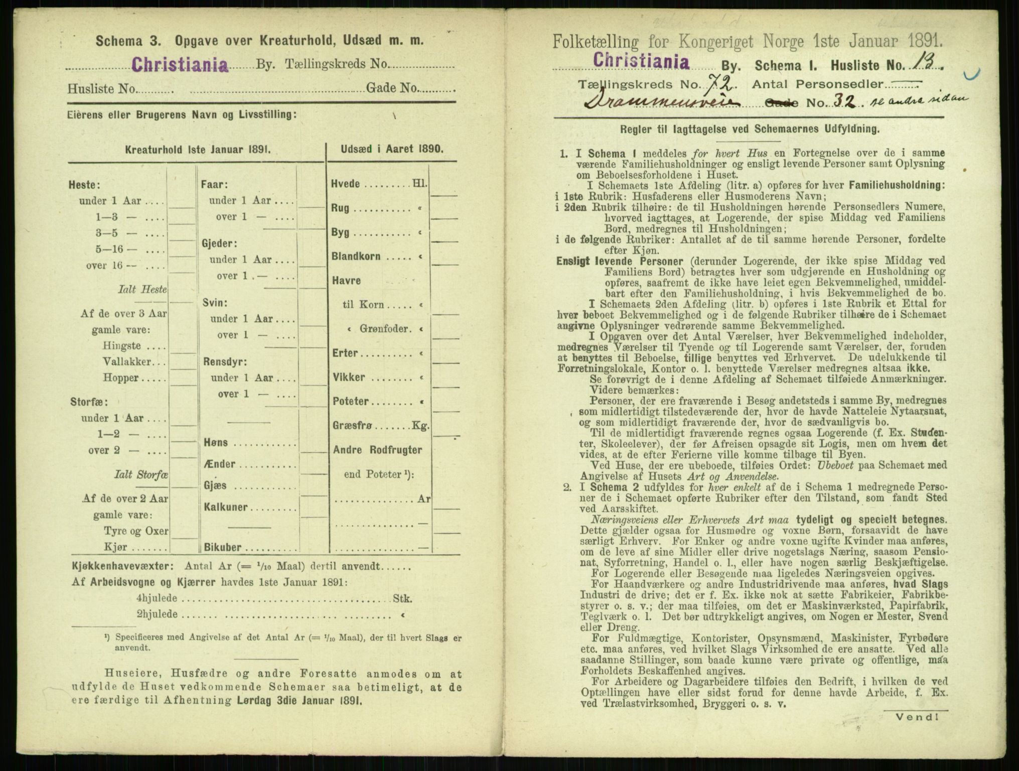 RA, 1891 census for 0301 Kristiania, 1891, p. 39198