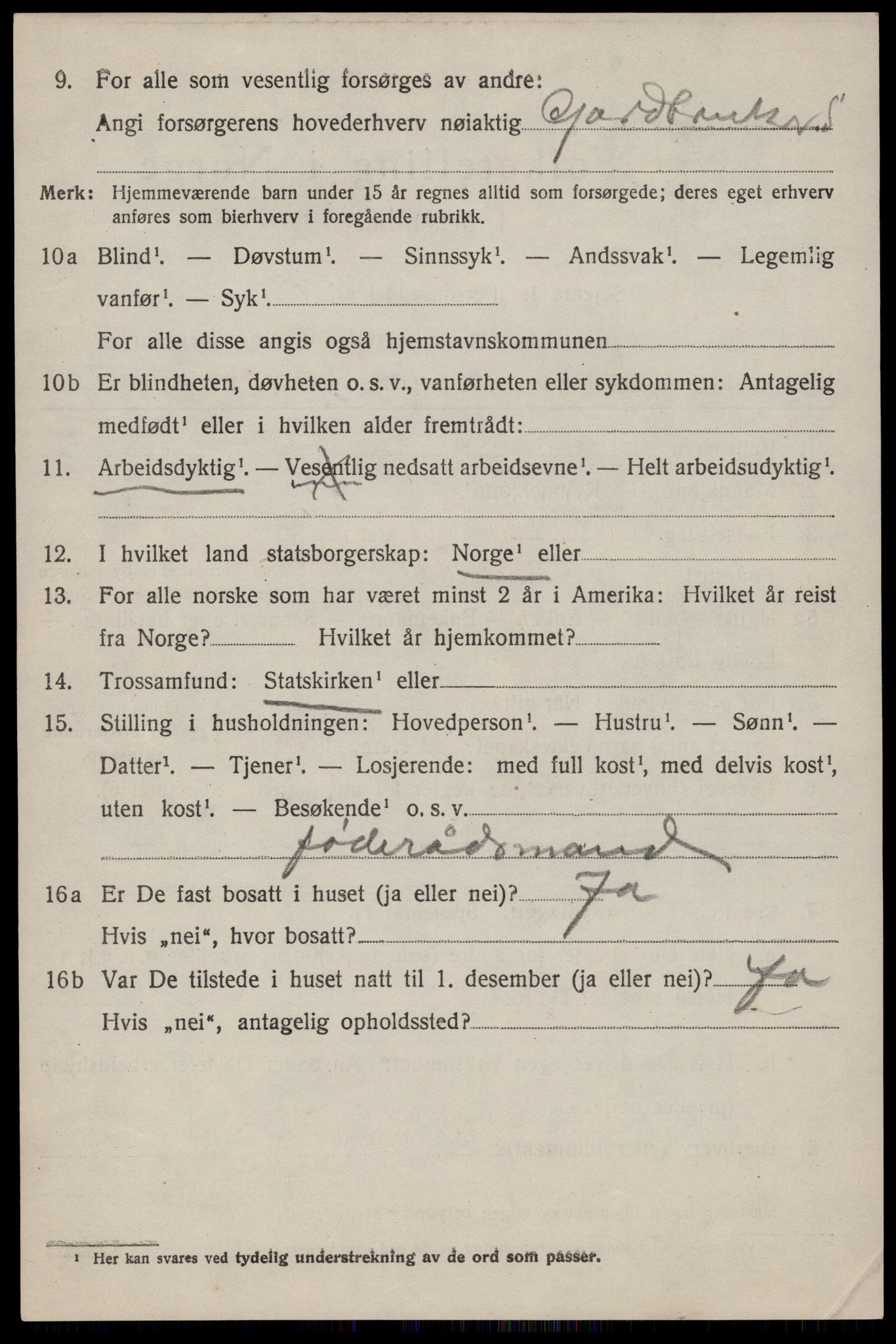 SAST, 1920 census for Håland, 1920, p. 4512