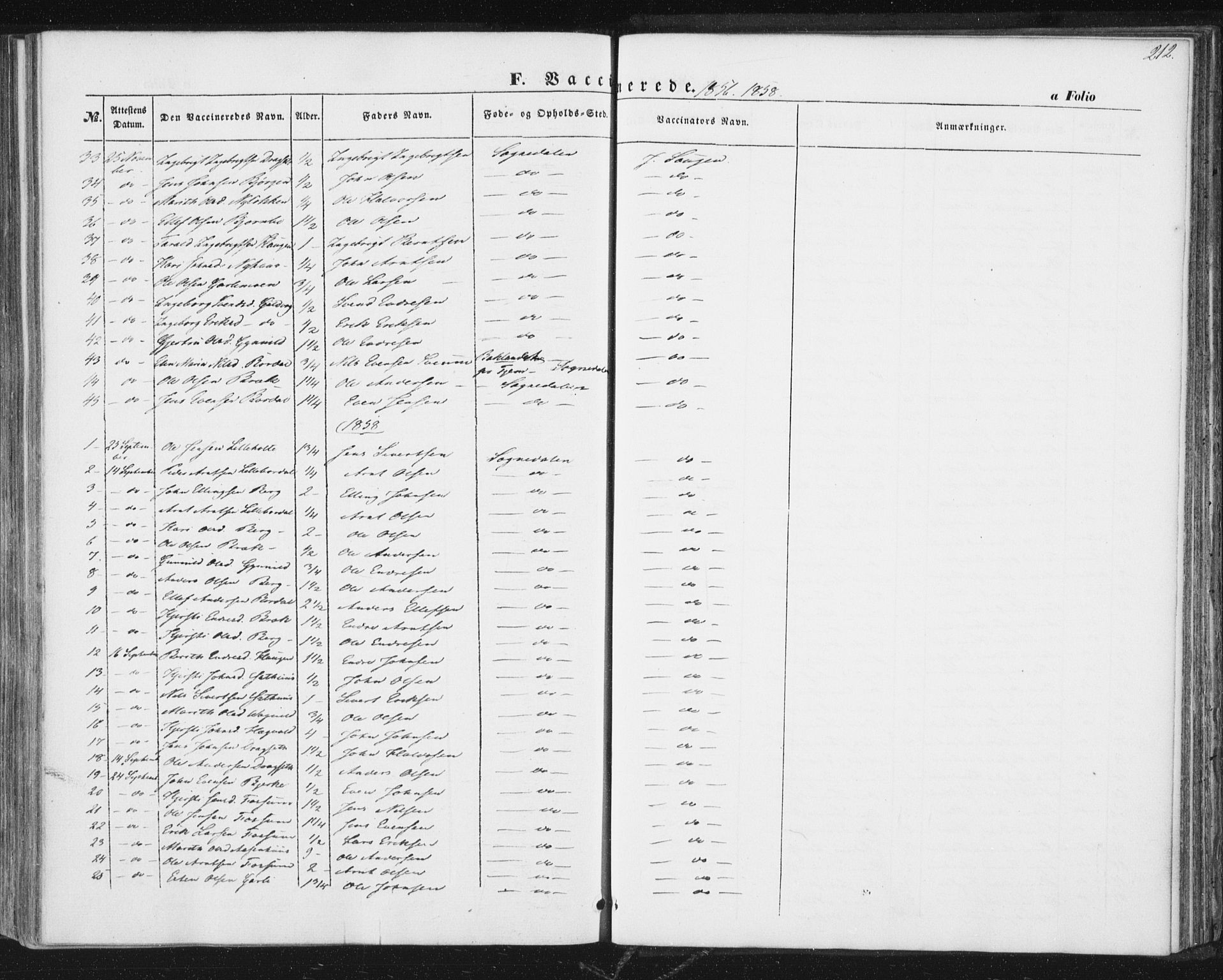 Ministerialprotokoller, klokkerbøker og fødselsregistre - Sør-Trøndelag, SAT/A-1456/689/L1038: Parish register (official) no. 689A03, 1848-1872, p. 212