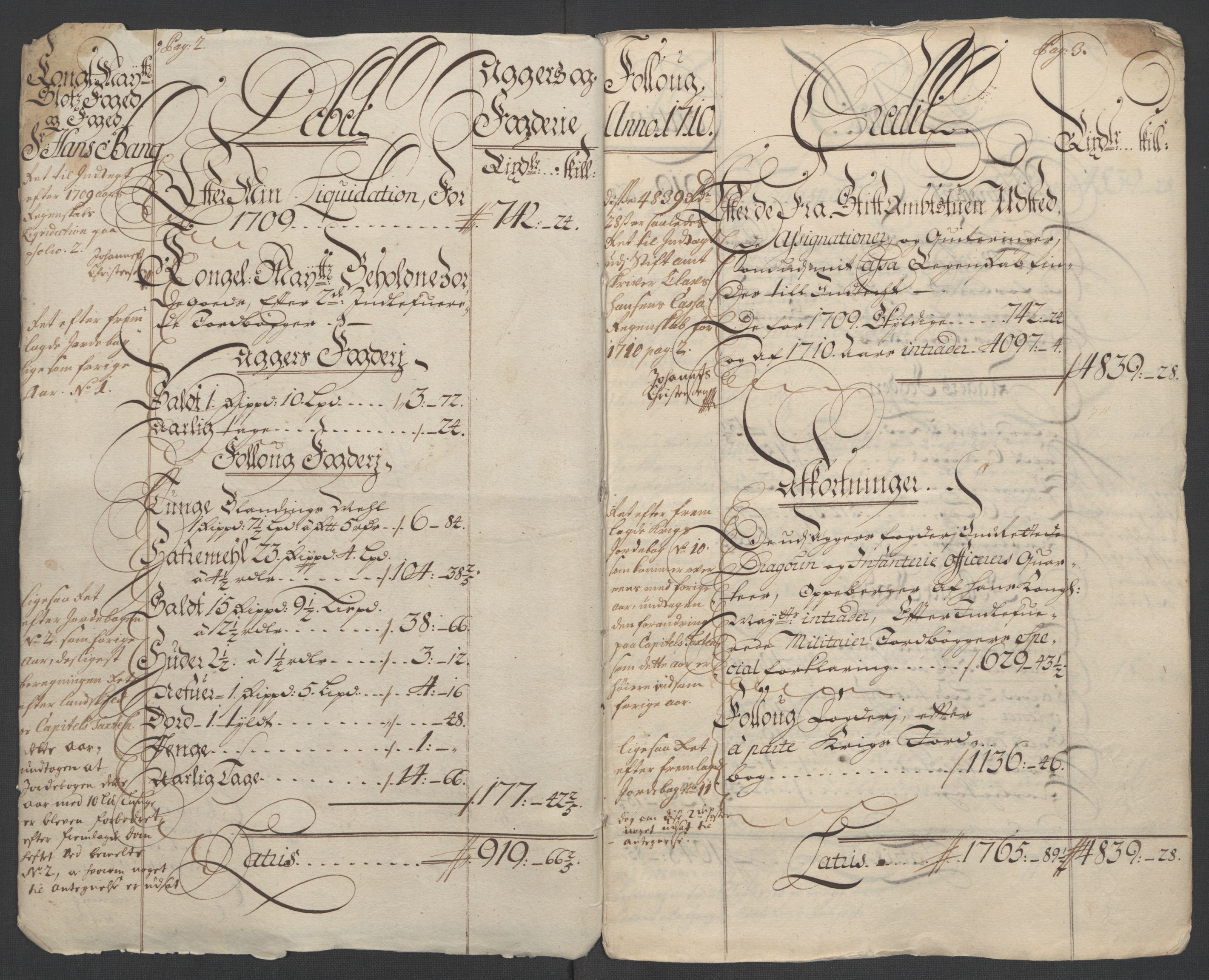 Rentekammeret inntil 1814, Reviderte regnskaper, Fogderegnskap, AV/RA-EA-4092/R10/L0448: Fogderegnskap Aker og Follo, 1710-1711, p. 17