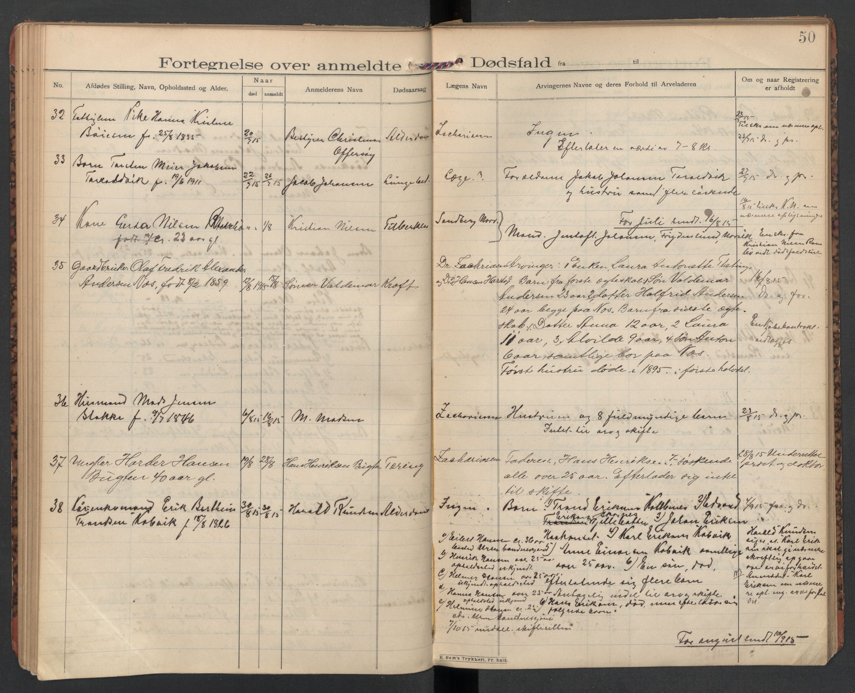 Lødingen og Tjeldsund lensmannskontor, AV/SAT-A-5698/1/02/L0002: 2.01.02 - Dødsfallsprotokoll, 1907-1921, p. 50