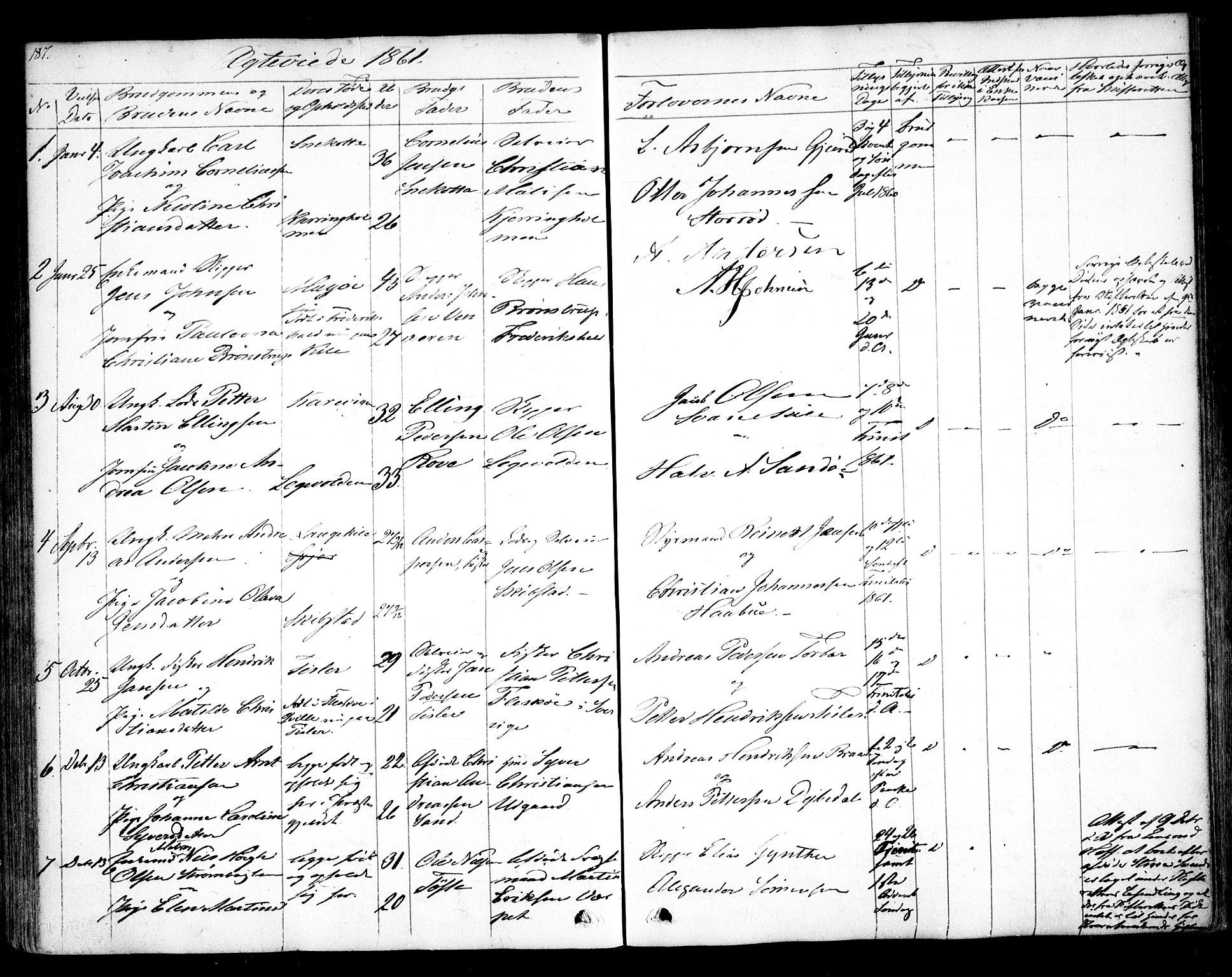 Hvaler prestekontor Kirkebøker, SAO/A-2001/F/Fa/L0006: Parish register (official) no. I 6, 1846-1863, p. 187