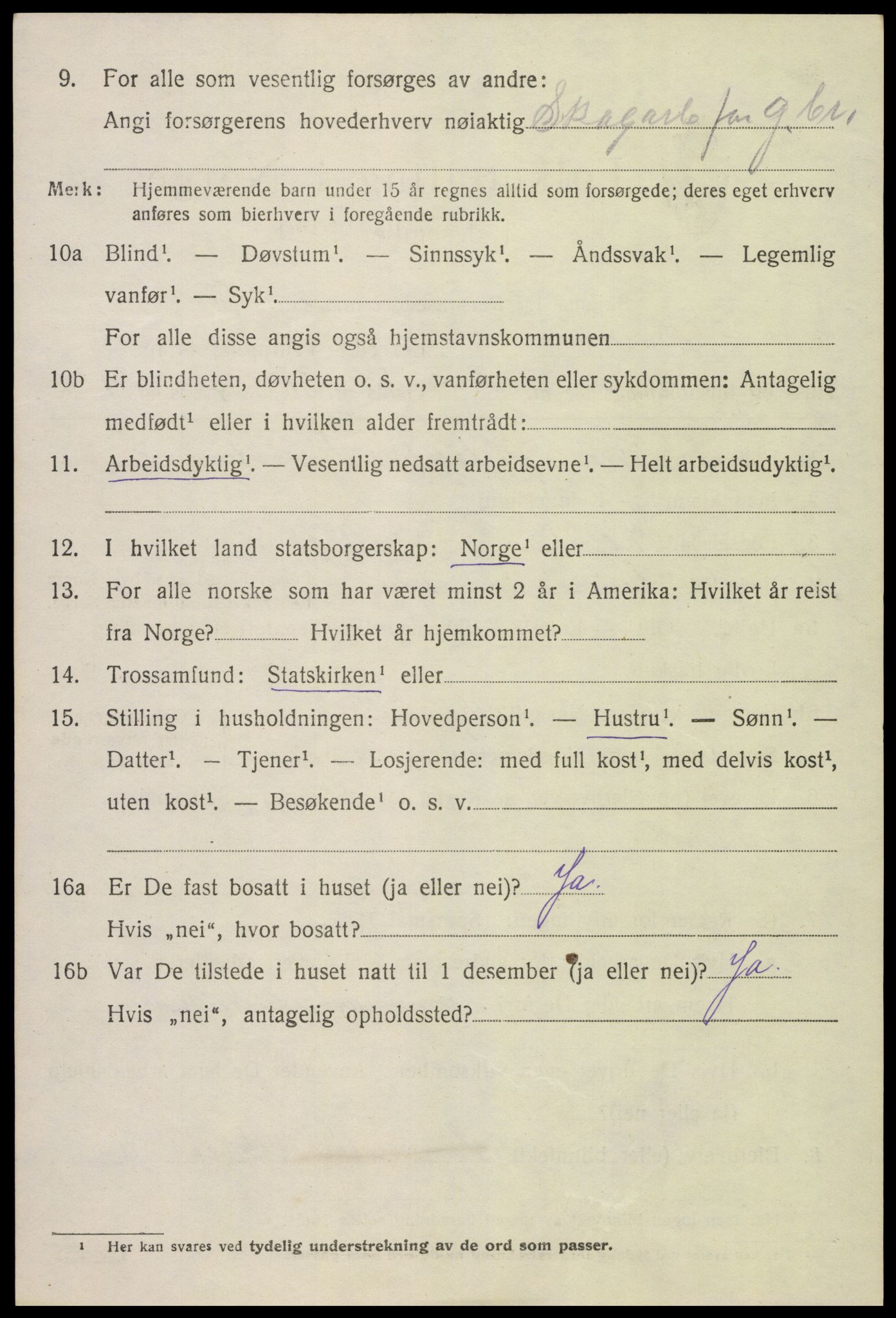 SAK, 1920 census for Froland, 1920, p. 3726