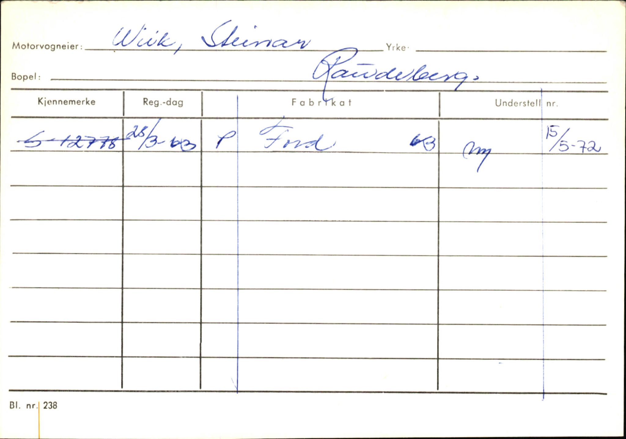 Statens vegvesen, Sogn og Fjordane vegkontor, AV/SAB-A-5301/4/F/L0145: Registerkort Vågsøy S-Å. Årdal I-P, 1945-1975, p. 782