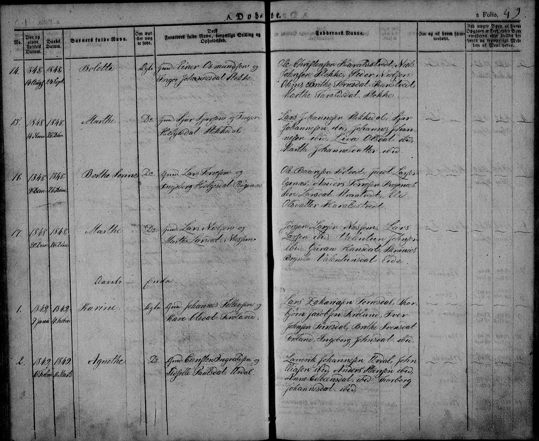 Skjold sokneprestkontor, AV/SAST-A-101847/H/Ha/Haa/L0005: Parish register (official) no. A 5, 1830-1856, p. 49