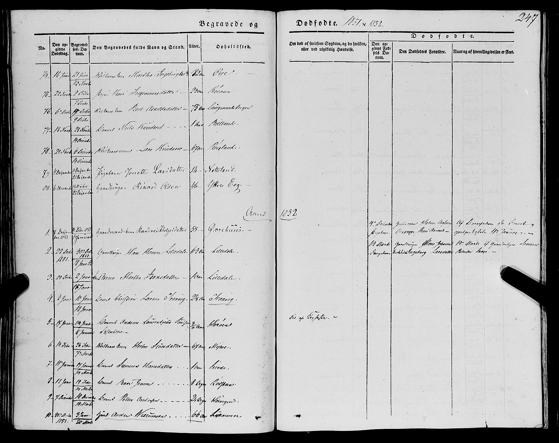 Kvinnherad sokneprestembete, AV/SAB-A-76401/H/Haa: Parish register (official) no. A 7, 1843-1853, p. 247