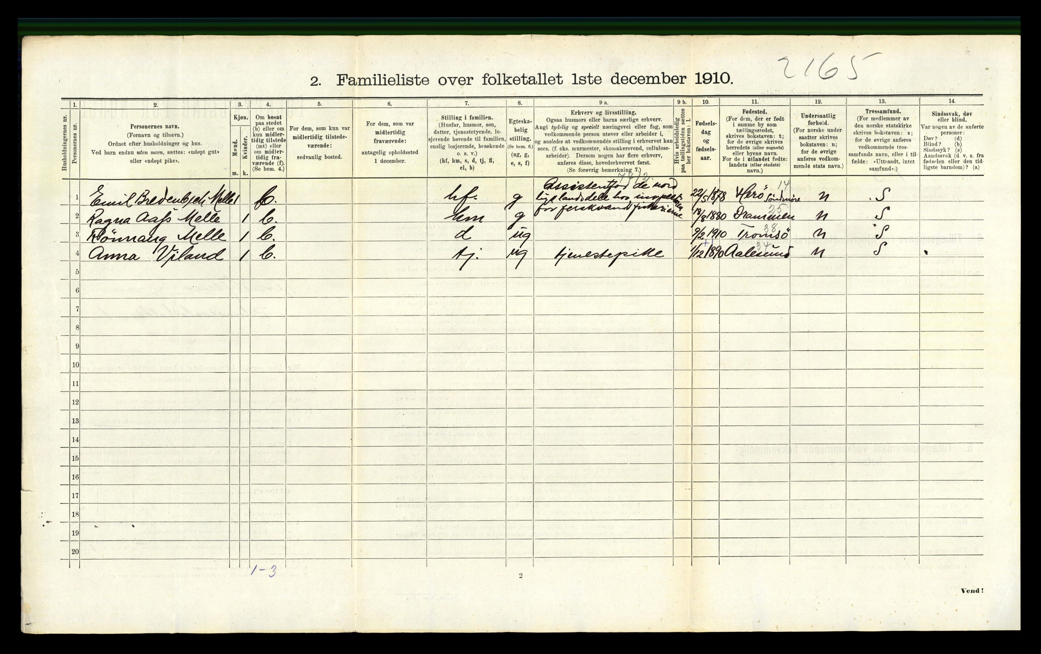 RA, 1910 census for Trondheim, 1910, p. 14924