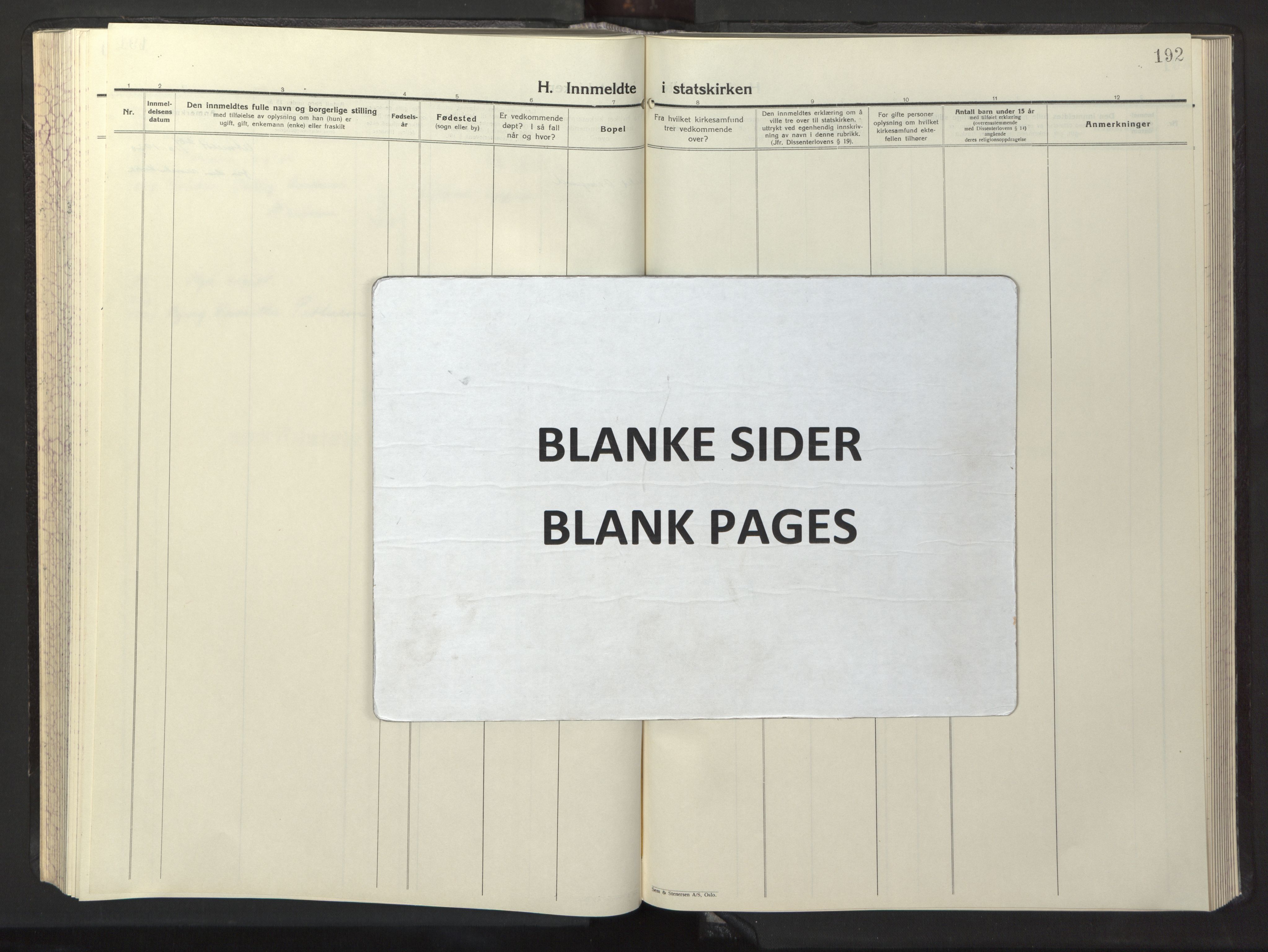 Ministerialprotokoller, klokkerbøker og fødselsregistre - Nordland, AV/SAT-A-1459/861/L0882: Parish register (copy) no. 861C08, 1945-1950, p. 192