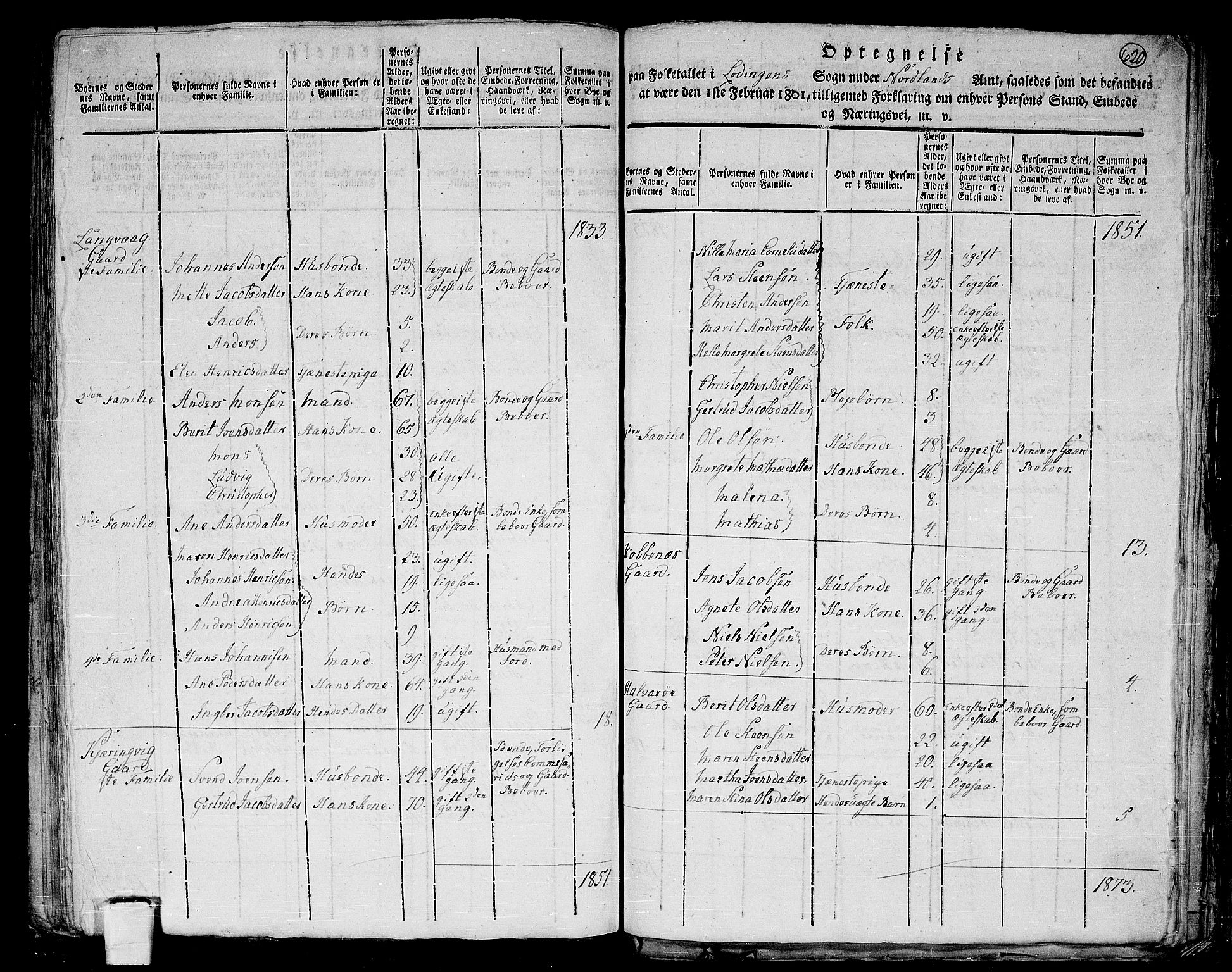 RA, 1801 census for 1851P Lødingen, 1801, p. 619b-620a