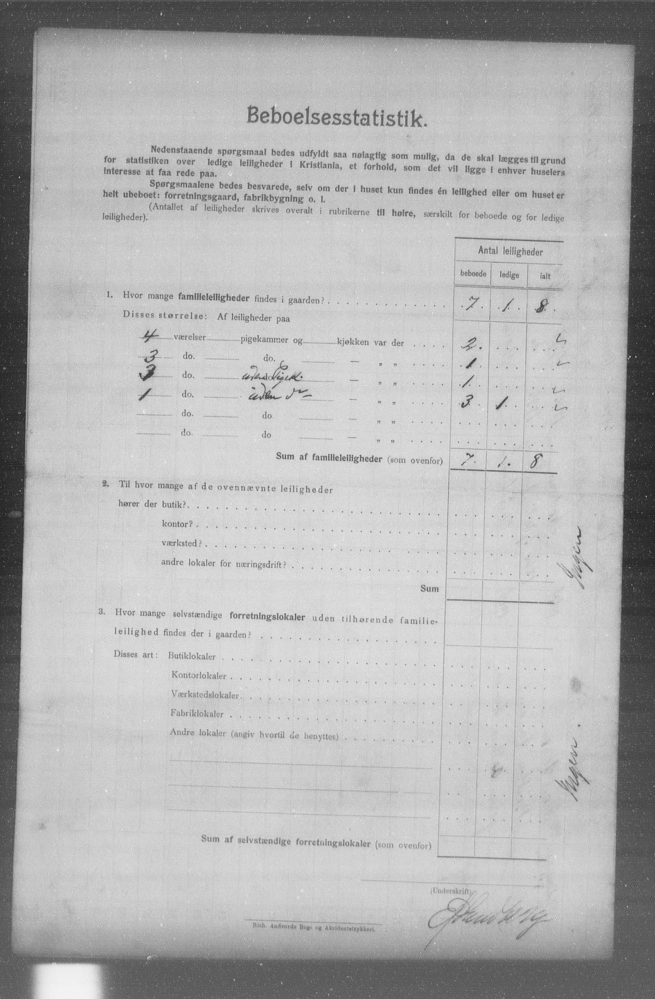 OBA, Municipal Census 1904 for Kristiania, 1904, p. 7801