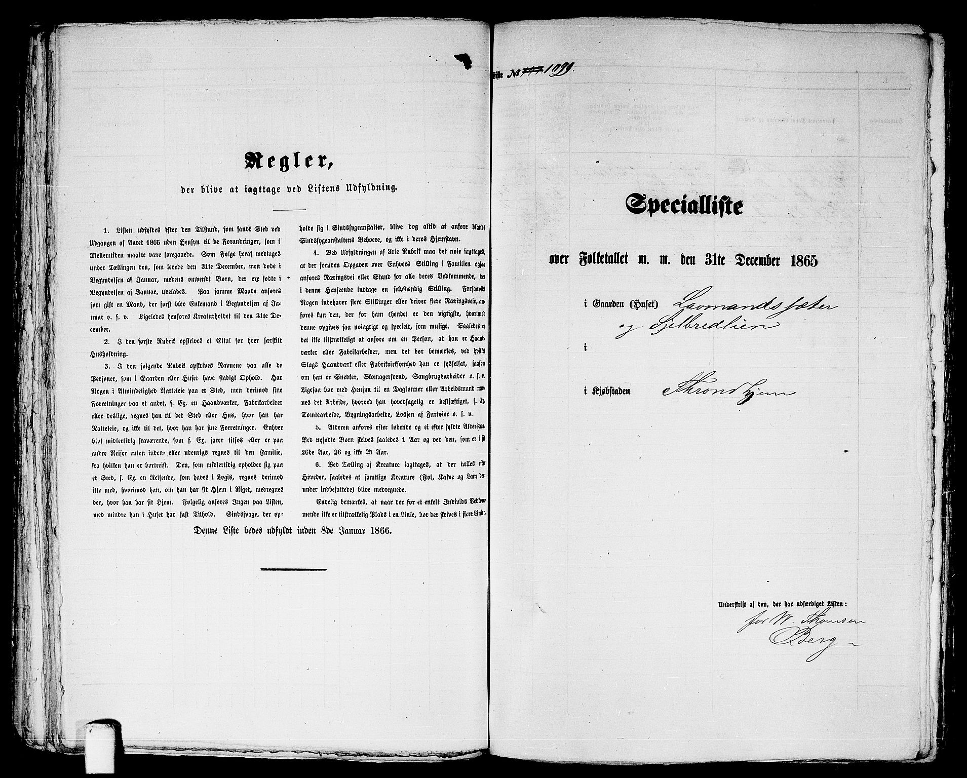 RA, 1865 census for Trondheim, 1865, p. 2279