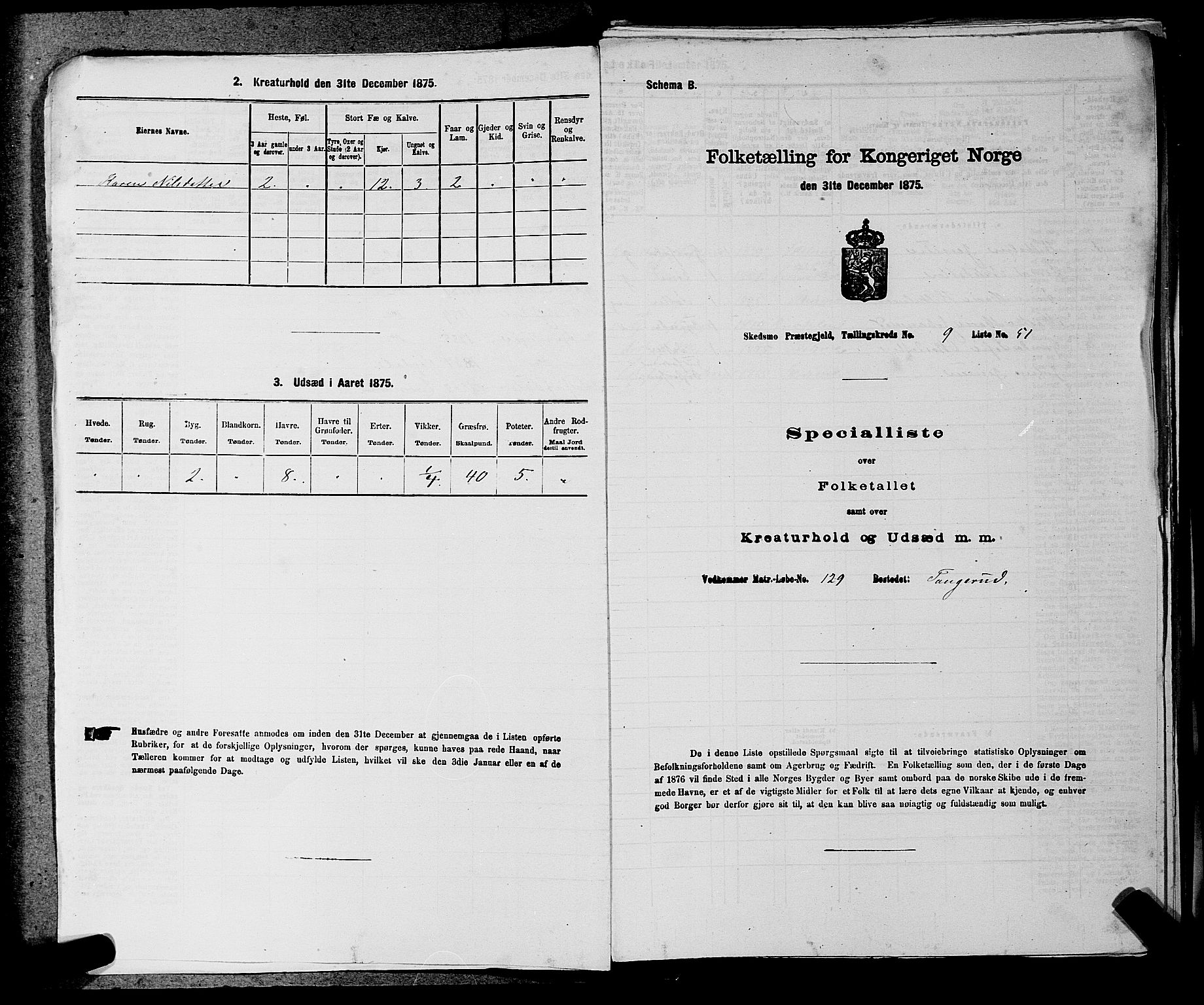 RA, 1875 census for 0231P Skedsmo, 1875, p. 1331