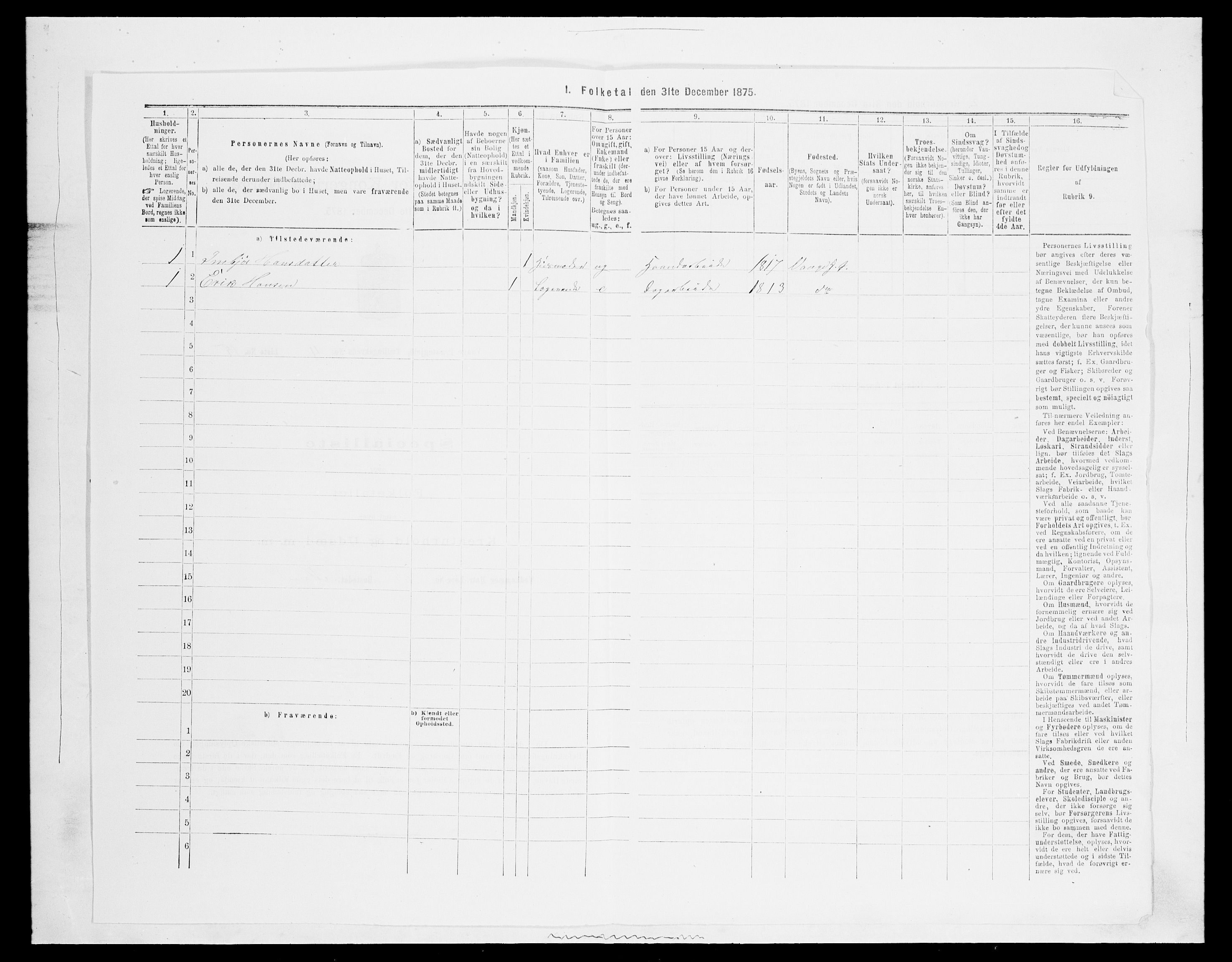 SAH, 1875 census for 0515P Vågå, 1875, p. 714