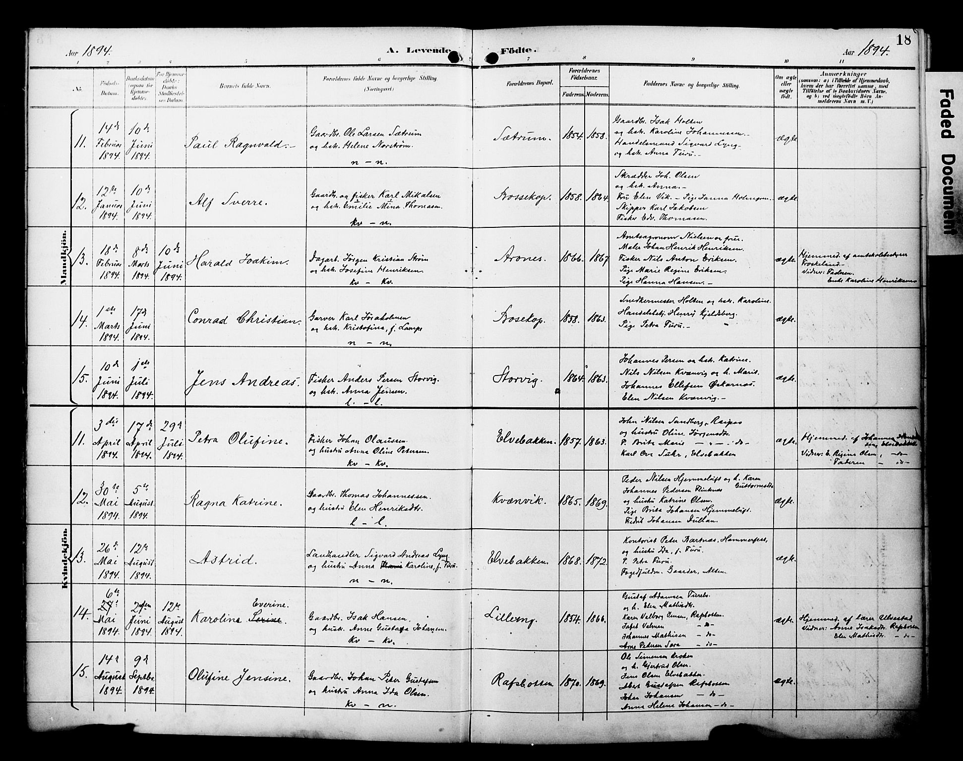 Alta sokneprestkontor, AV/SATØ-S-1338/H/Ha/L0003.kirke: Parish register (official) no. 3, 1892-1904, p. 18