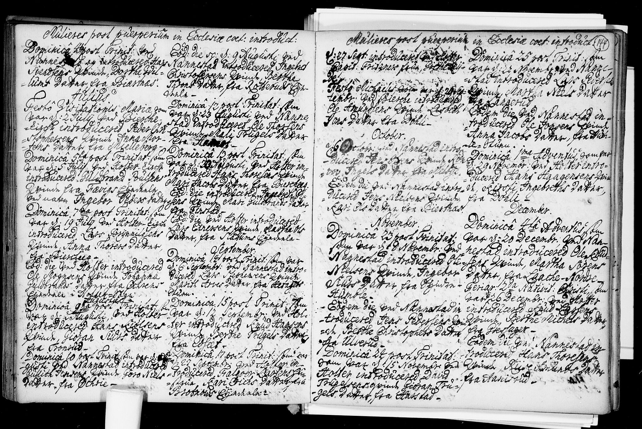 Nannestad prestekontor Kirkebøker, AV/SAO-A-10414a/F/Fa/L0005: Parish register (official) no. I 5, 1729-1738, p. 144