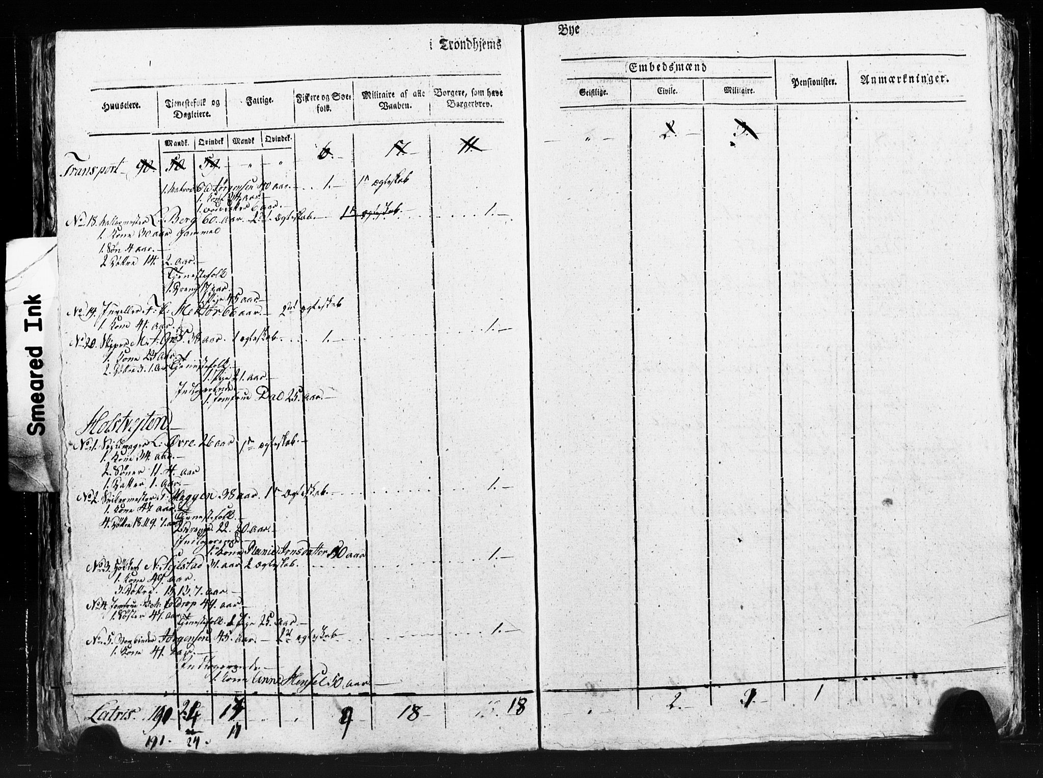 SAT, Census 1815 for Trondheim (transcript), 1815, p. 75