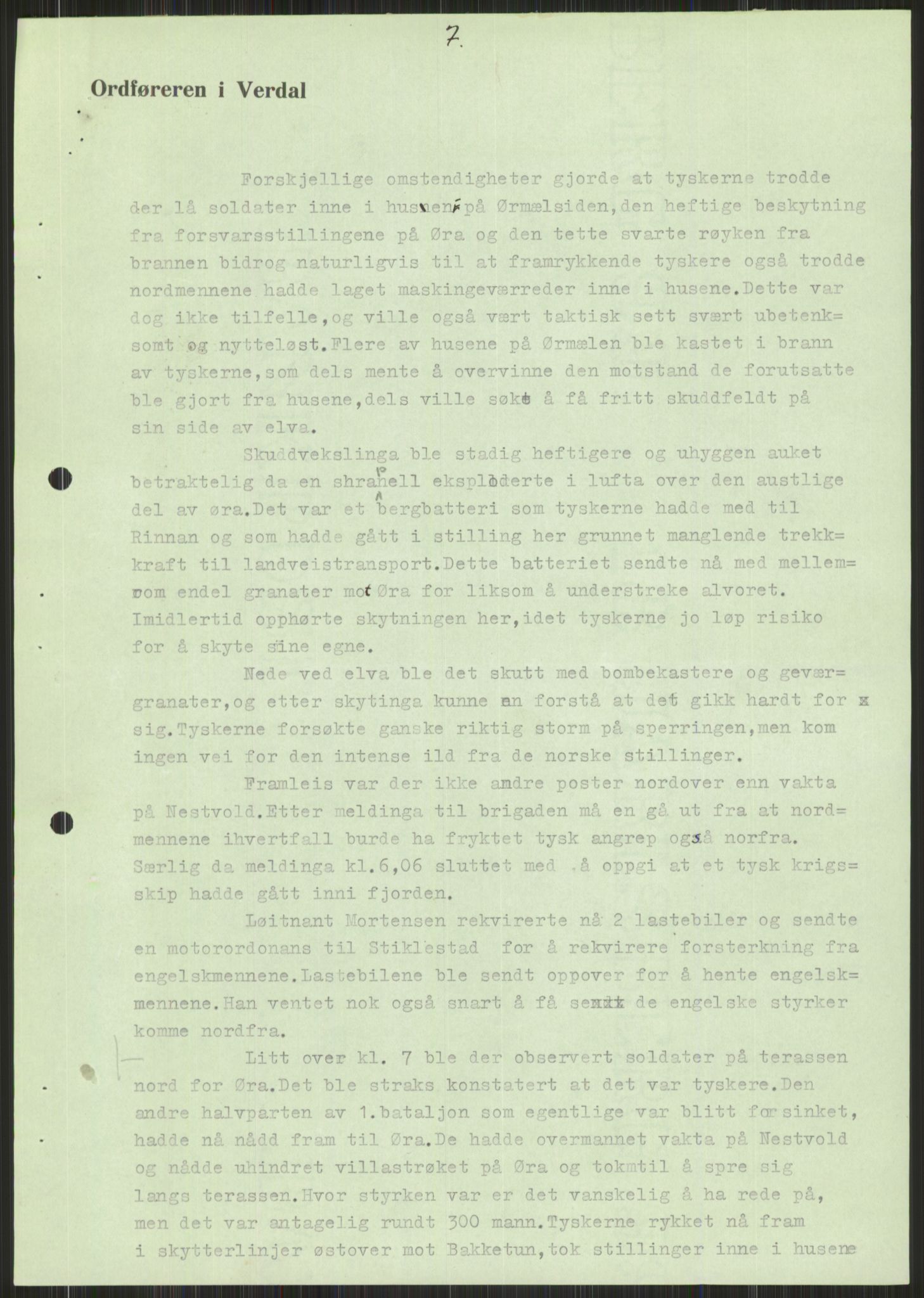 Forsvaret, Forsvarets krigshistoriske avdeling, AV/RA-RAFA-2017/Y/Ya/L0016: II-C-11-31 - Fylkesmenn.  Rapporter om krigsbegivenhetene 1940., 1940, p. 599