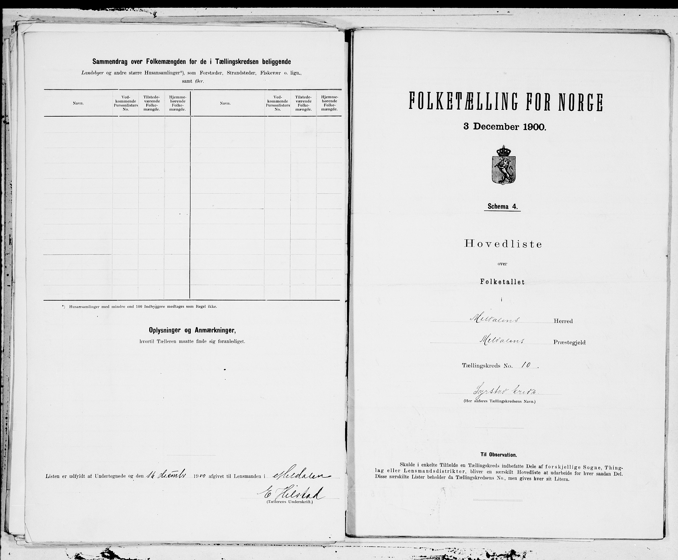 SAT, 1900 census for Meldal, 1900, p. 10