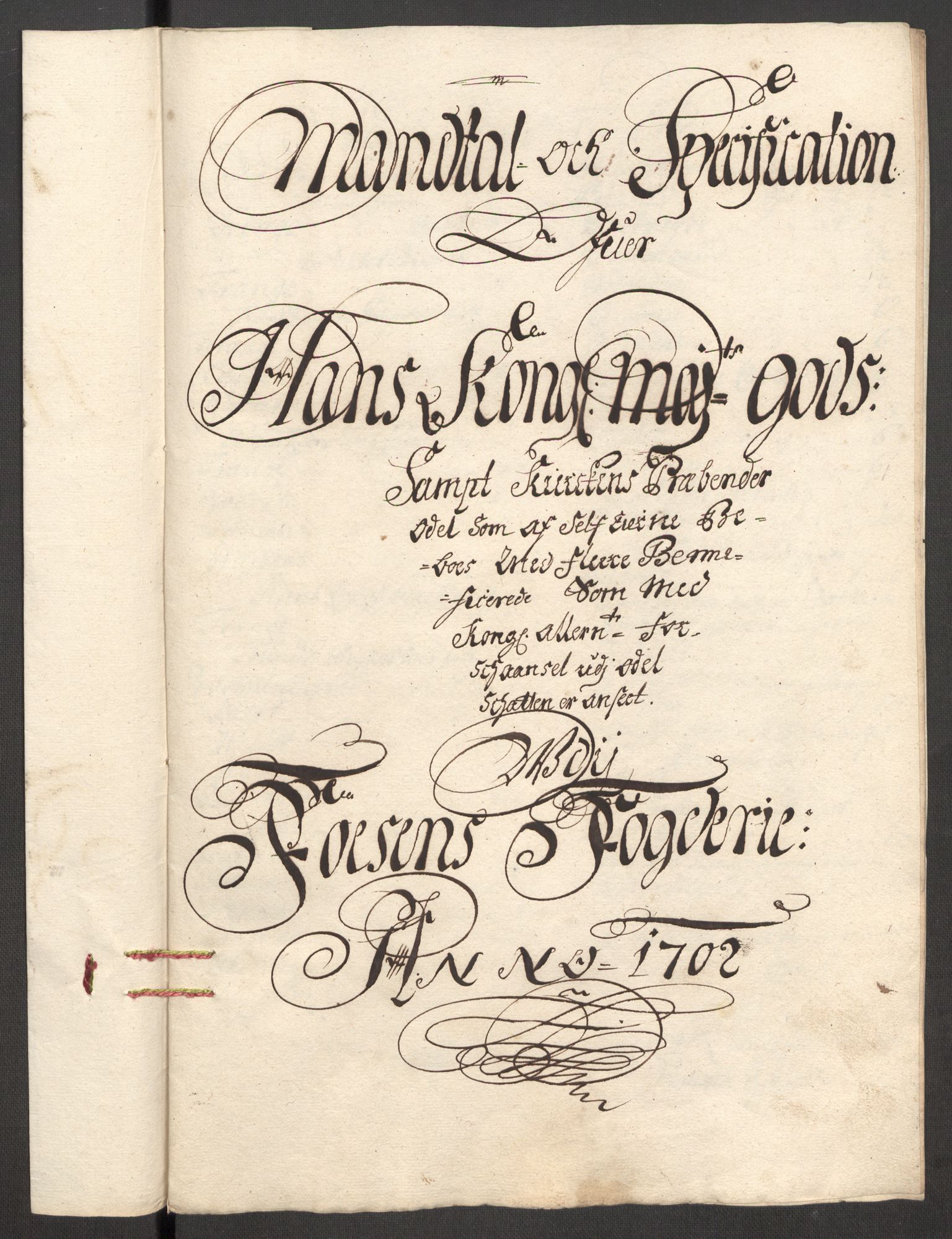 Rentekammeret inntil 1814, Reviderte regnskaper, Fogderegnskap, RA/EA-4092/R57/L3855: Fogderegnskap Fosen, 1702-1703, p. 165