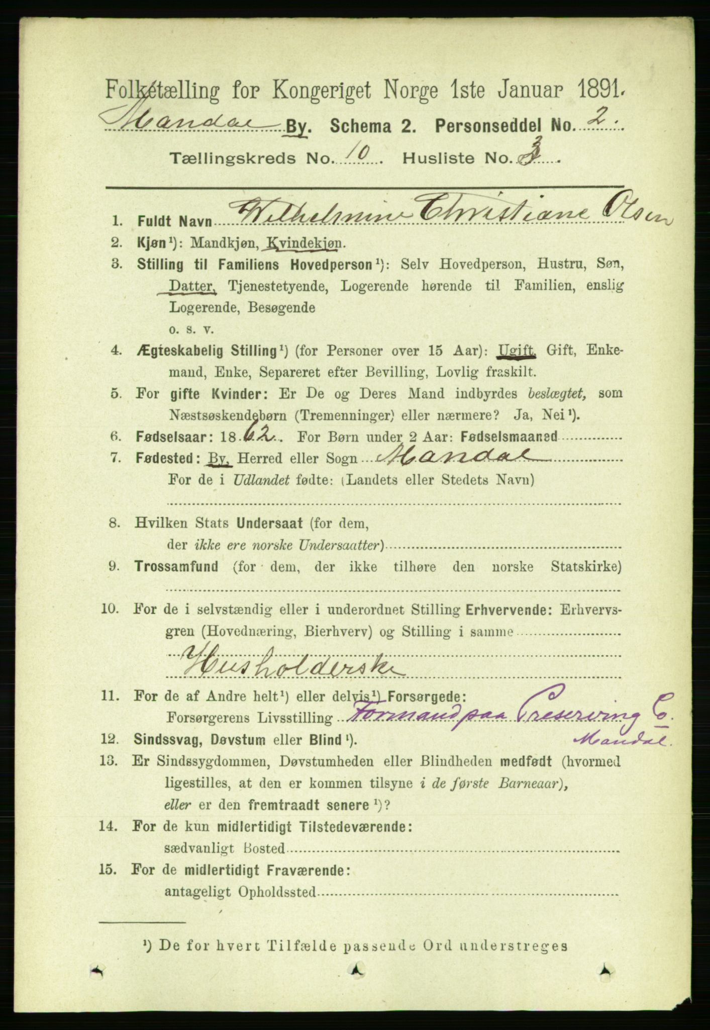 RA, 1891 census for 1002 Mandal, 1891, p. 2648