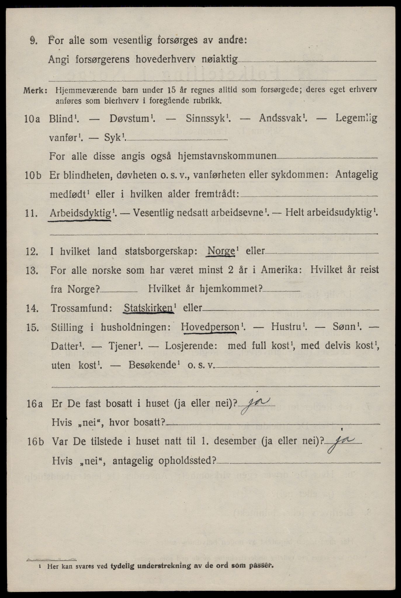 SAST, 1920 census for Torvastad, 1920, p. 2937