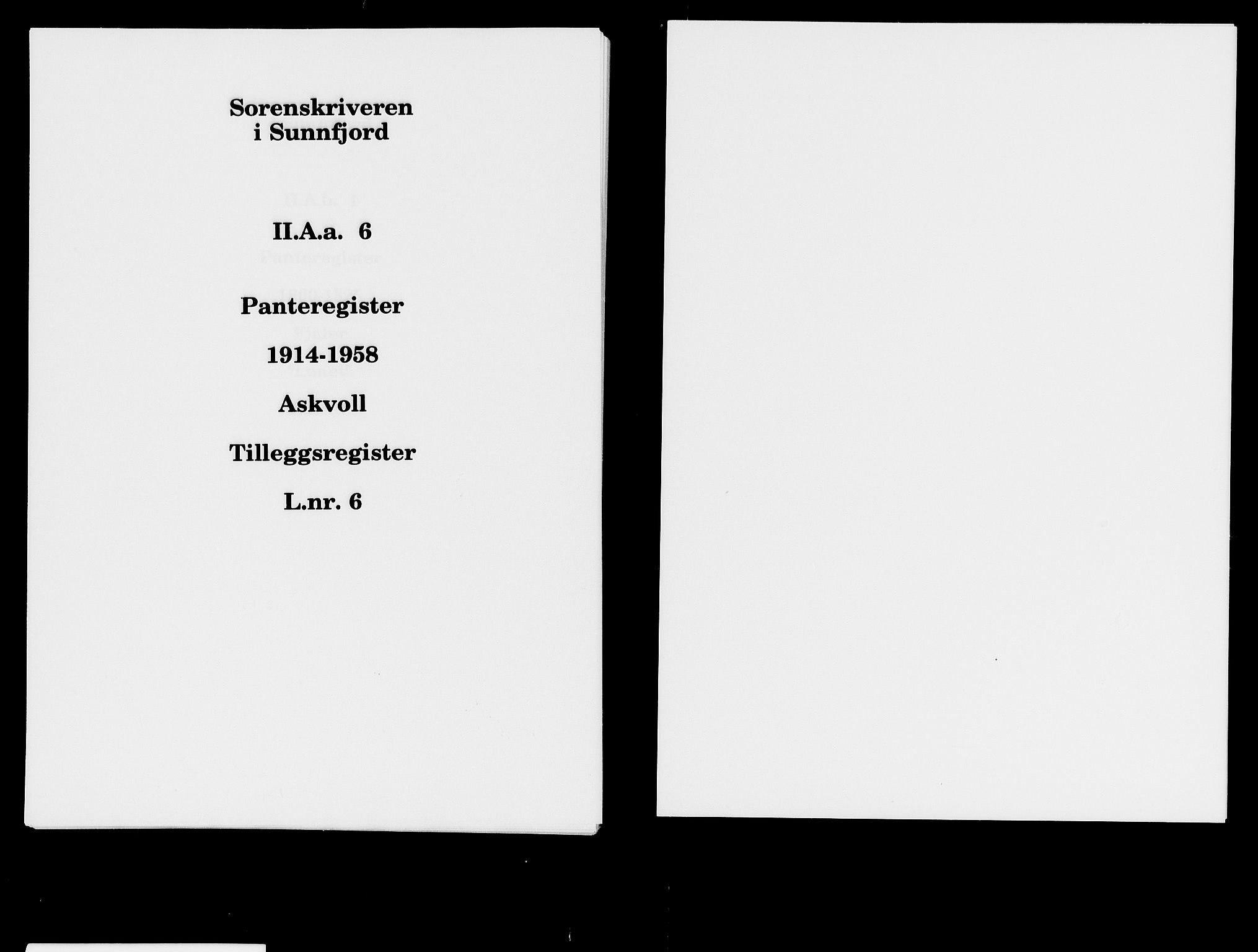 Sunnfjord tingrett, SAB/A-3201/1/G/Ga/Gaa/L0006: Mortgage register no. II.A.a.6, 1914-1958