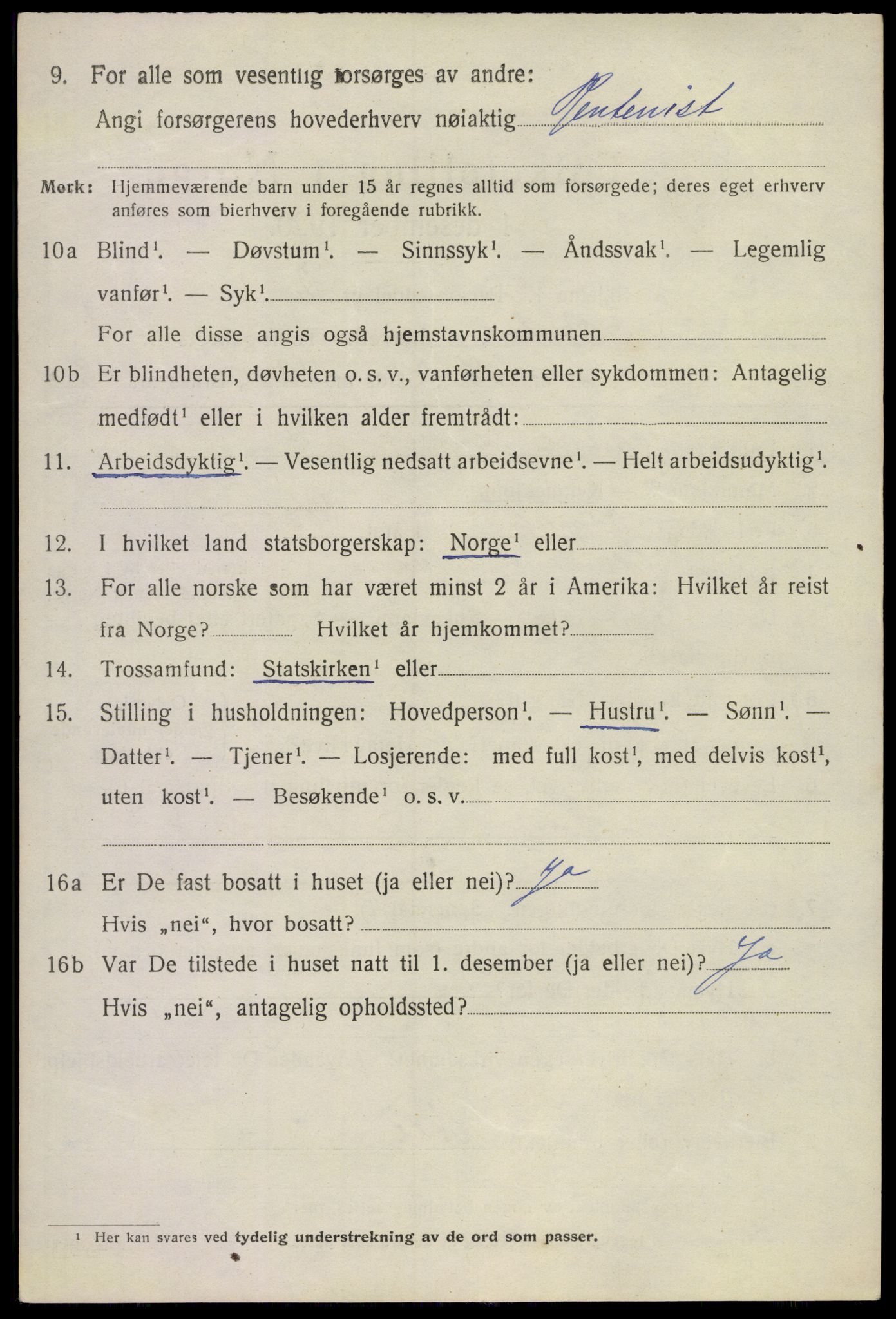 SAKO, 1920 census for Botne, 1920, p. 2120