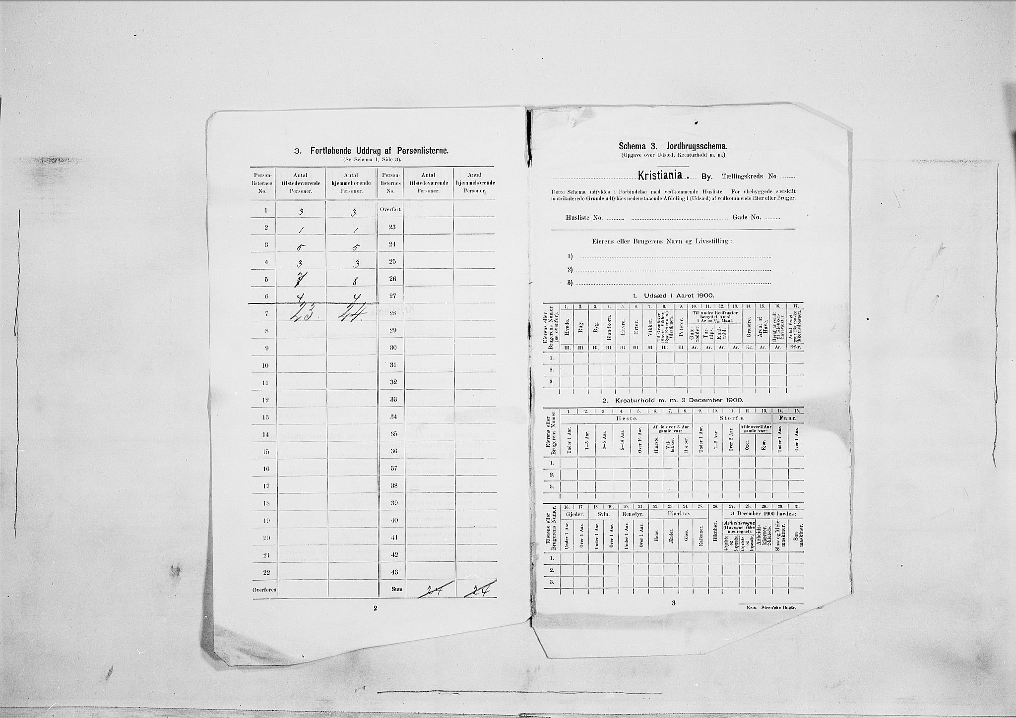 SAO, 1900 census for Kristiania, 1900, p. 52830