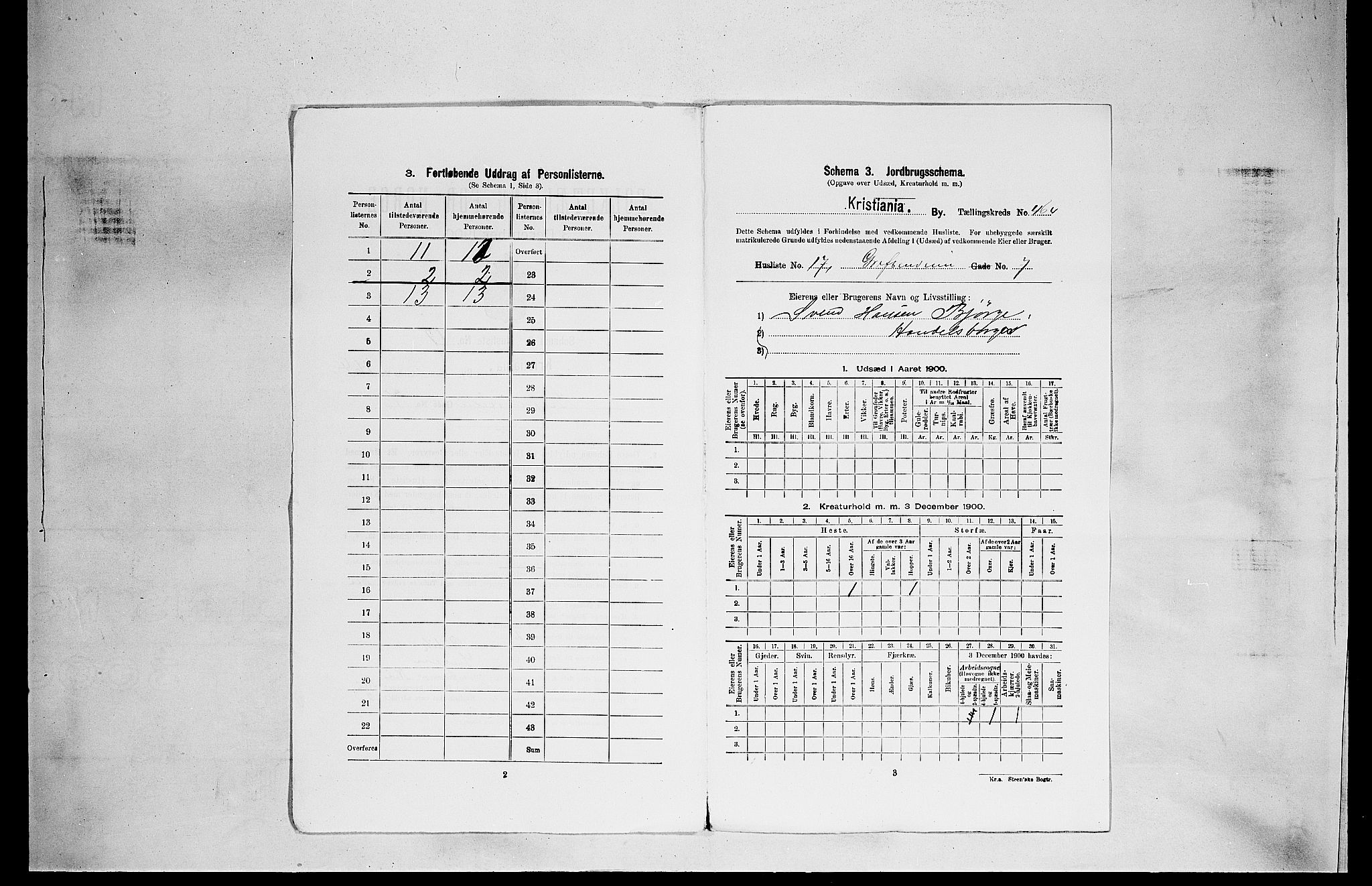 SAO, 1900 census for Kristiania, 1900, p. 27798