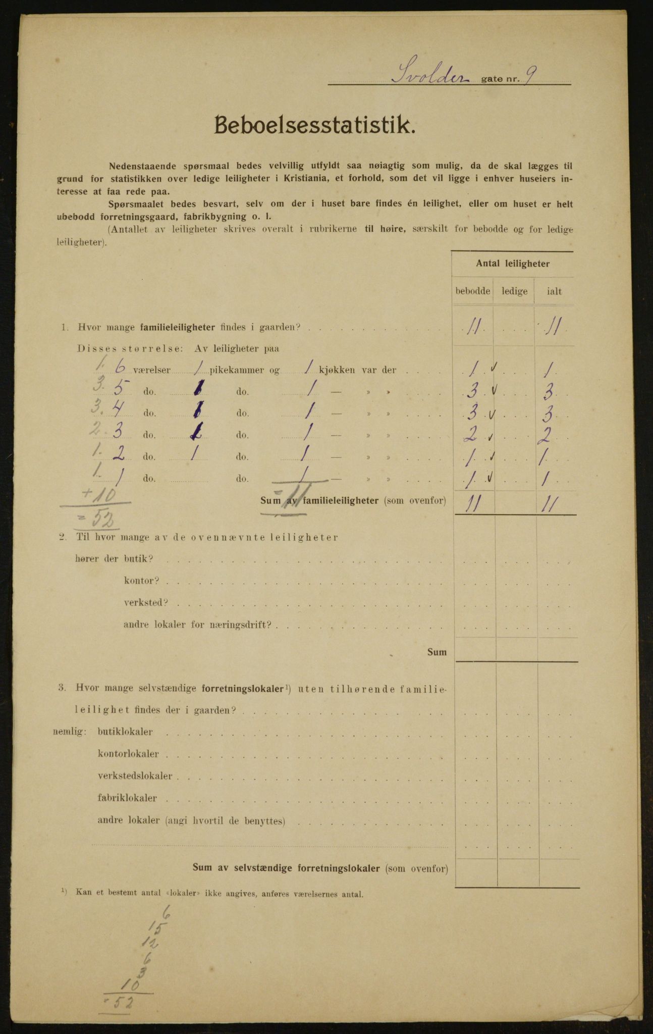 OBA, Municipal Census 1910 for Kristiania, 1910, p. 100784