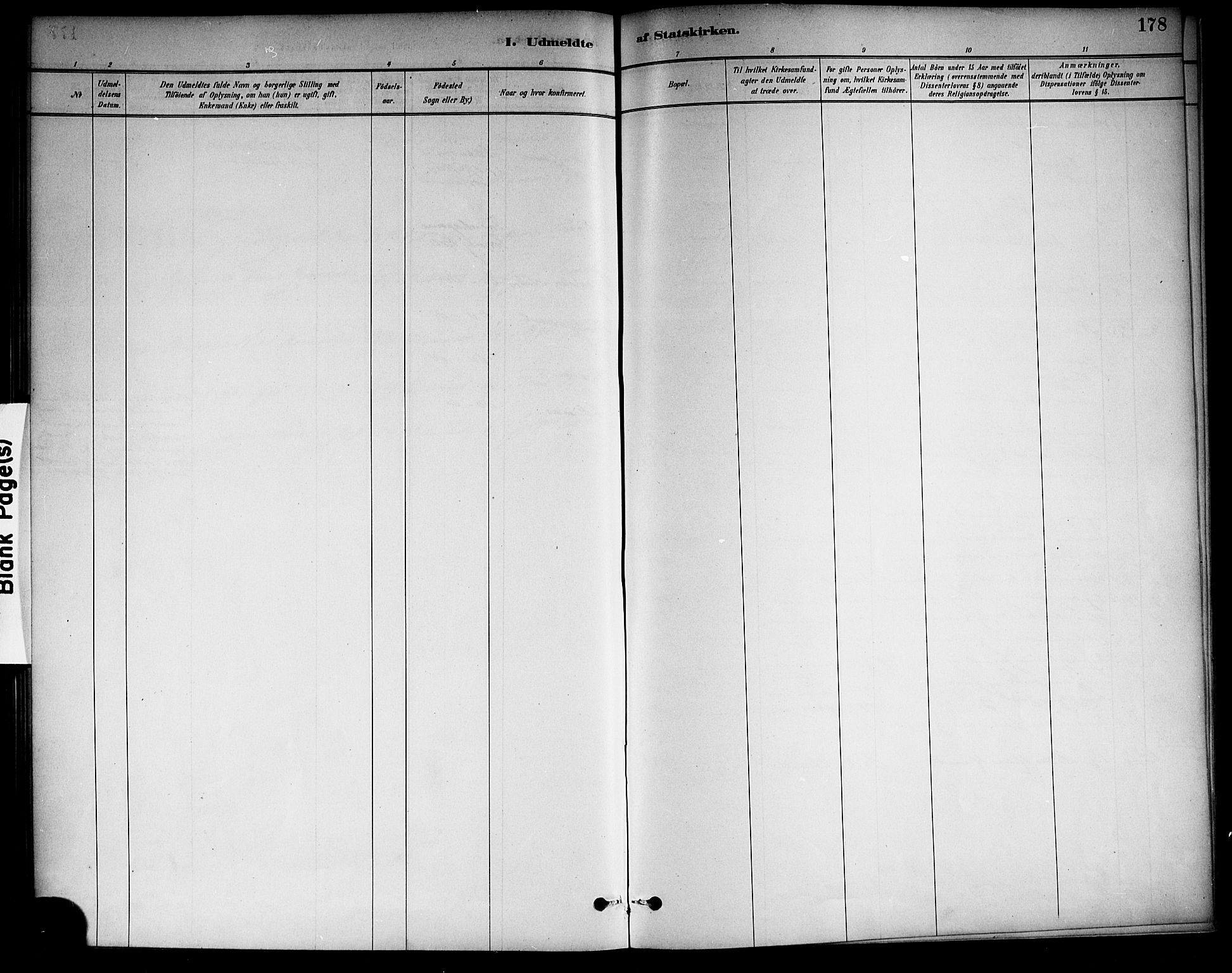 Drangedal kirkebøker, SAKO/A-258/F/Fa/L0011: Parish register (official) no. 11 /1, 1885-1894, p. 178