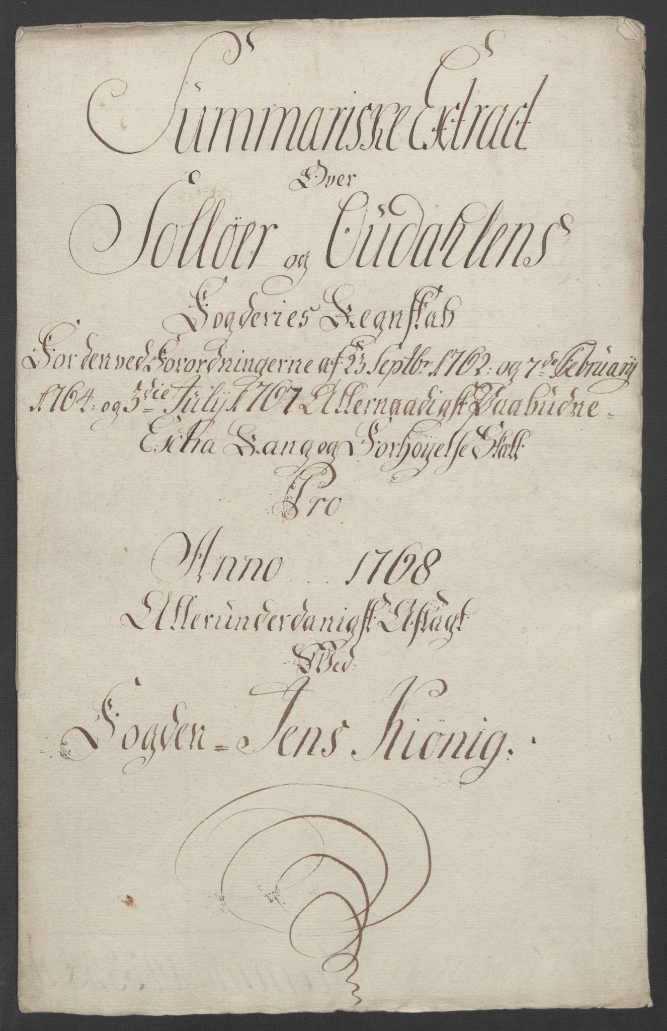 Rentekammeret inntil 1814, Reviderte regnskaper, Fogderegnskap, RA/EA-4092/R14/L0959: Ekstraskatten Solør og Odal, 1763-1770, p. 598
