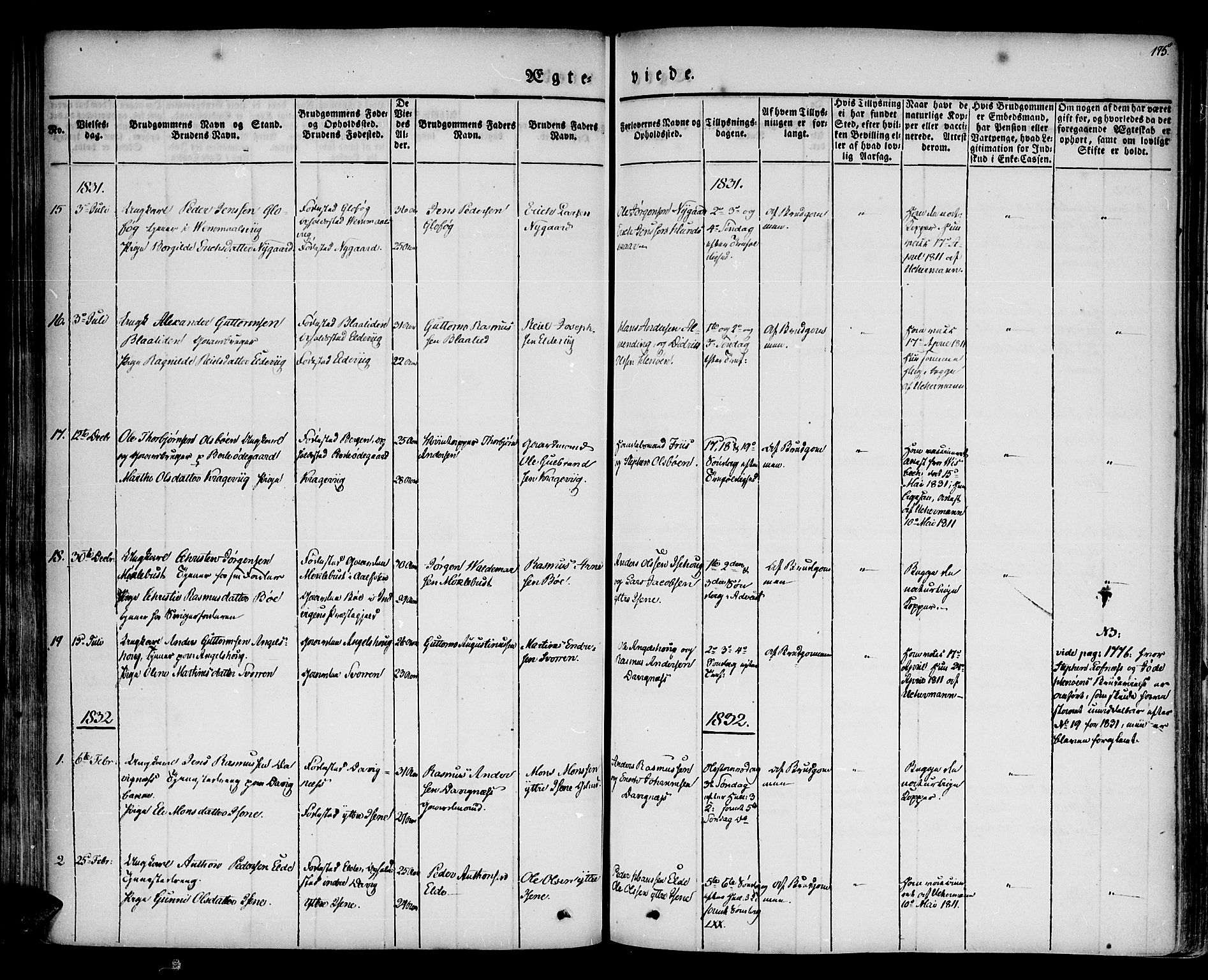 Davik sokneprestembete, AV/SAB-A-79701/H/Haa/Haaa/L0004: Parish register (official) no. A 4, 1830-1849, p. 175