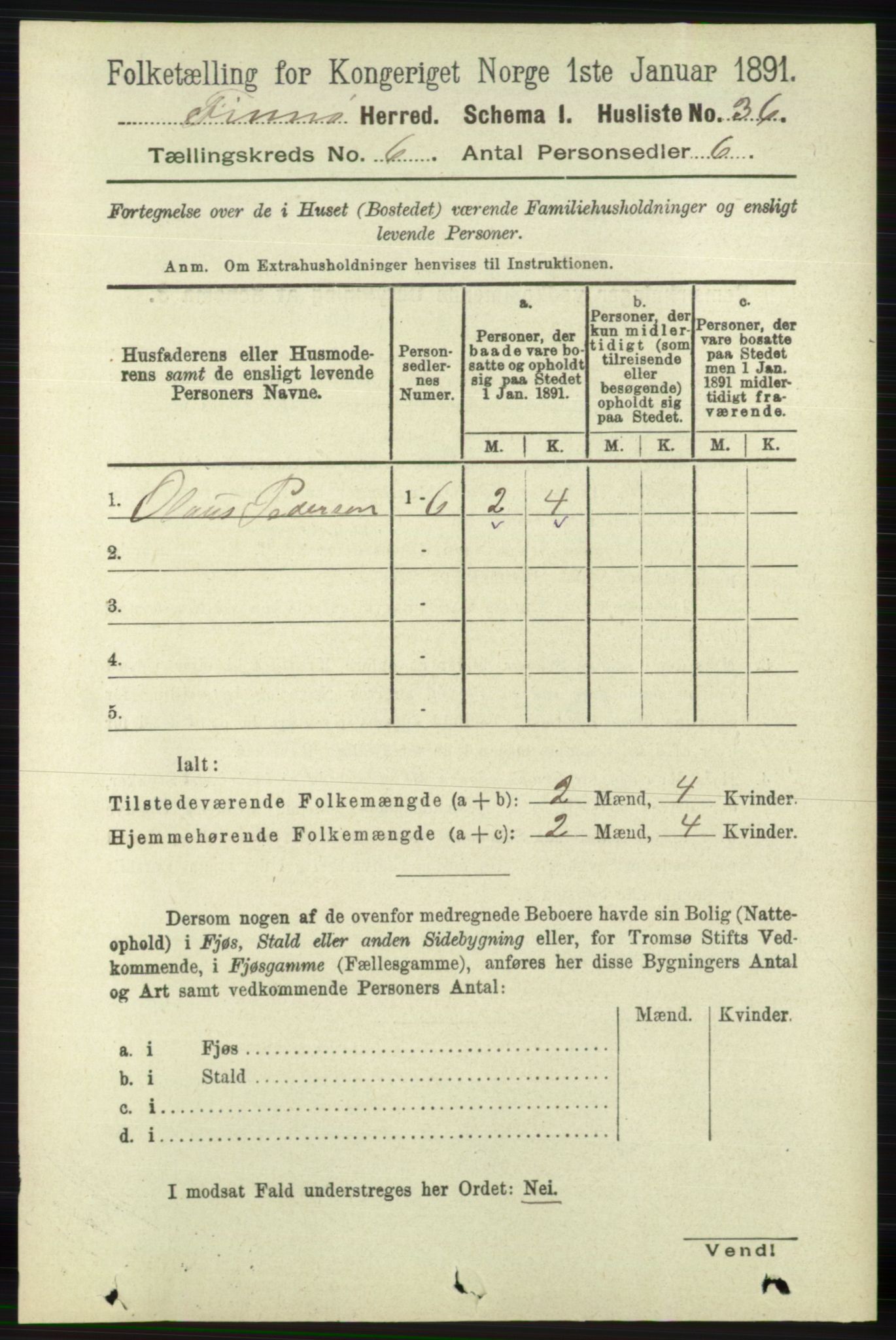 RA, 1891 census for 1141 Finnøy, 1891, p. 1279