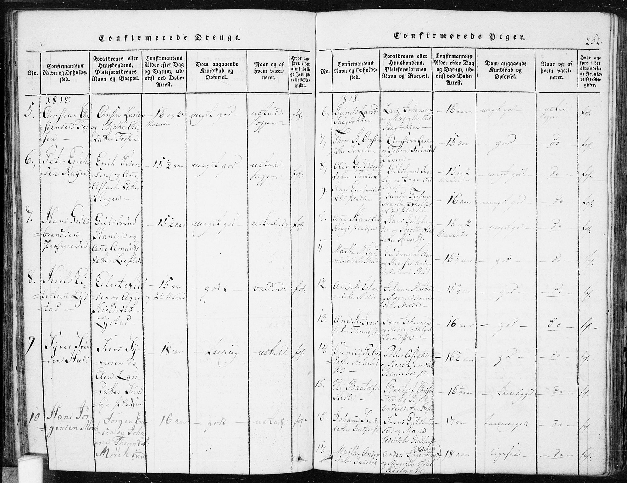 Spydeberg prestekontor Kirkebøker, AV/SAO-A-10924/F/Fa/L0004: Parish register (official) no. I 4, 1814-1841, p. 252