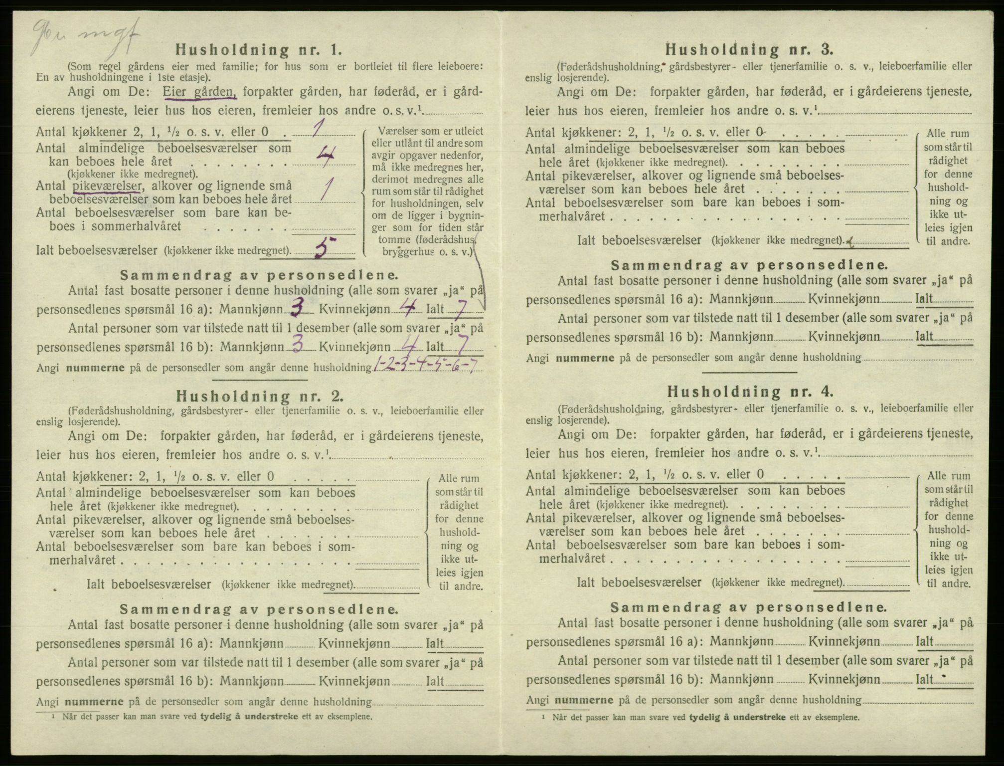 SAB, 1920 census for Strandvik, 1920, p. 697